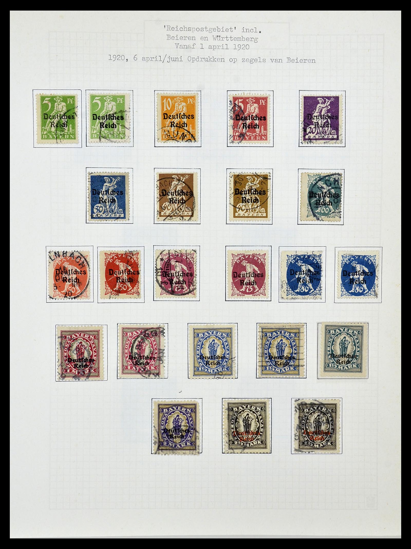 34473 033 - Postzegelverzameling 34473 Duitse Rijk 1872-1932.
