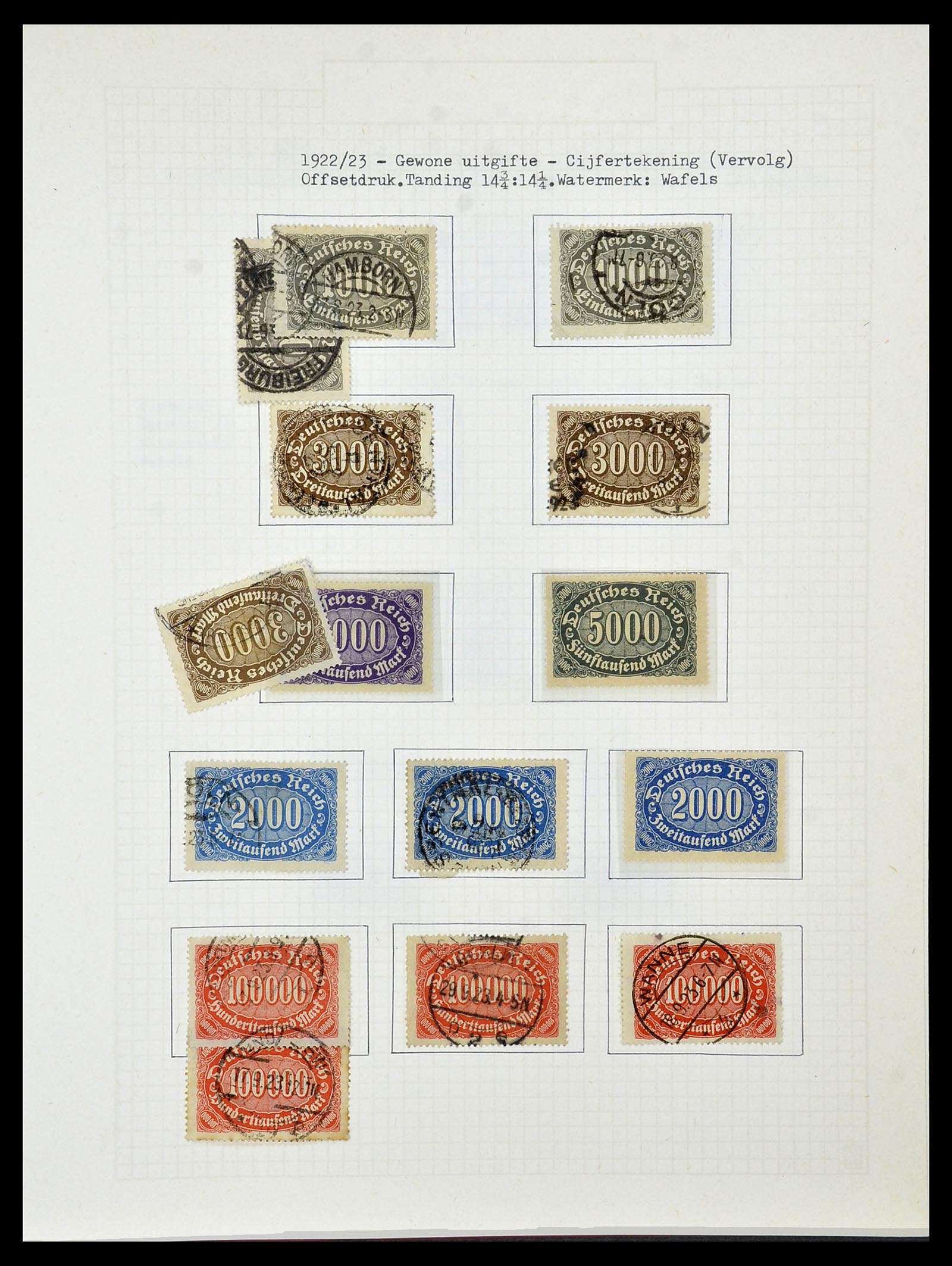 34473 058 - Postzegelverzameling 34473 Duitse Rijk 1872-1932.