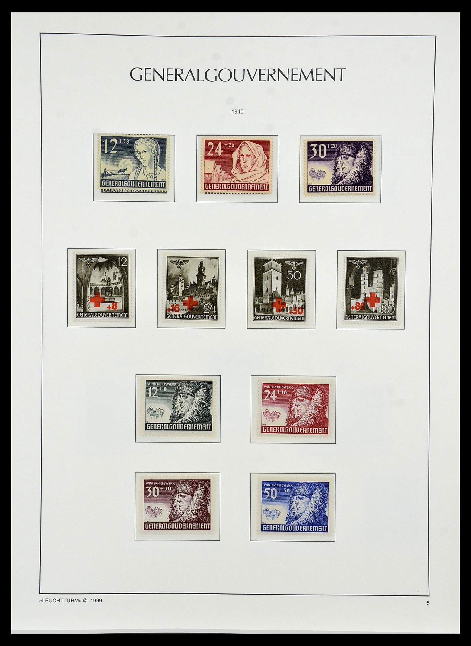 34474 030 - Postzegelverzameling 34474 Duitse gebieden en bezettingen 1920-1943.
