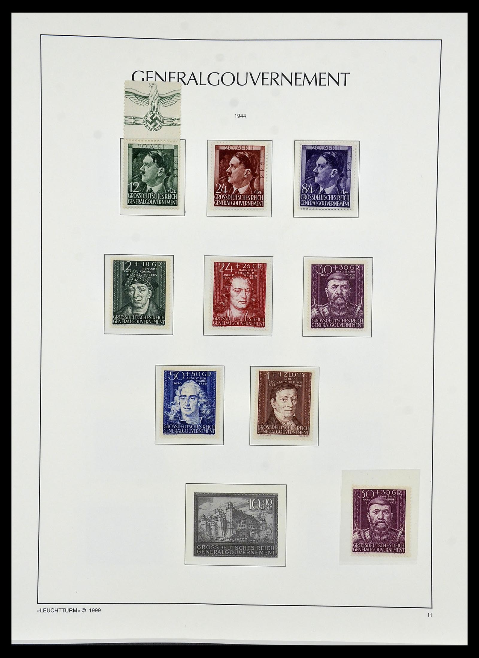 34474 036 - Postzegelverzameling 34474 Duitse gebieden en bezettingen 1920-1943.