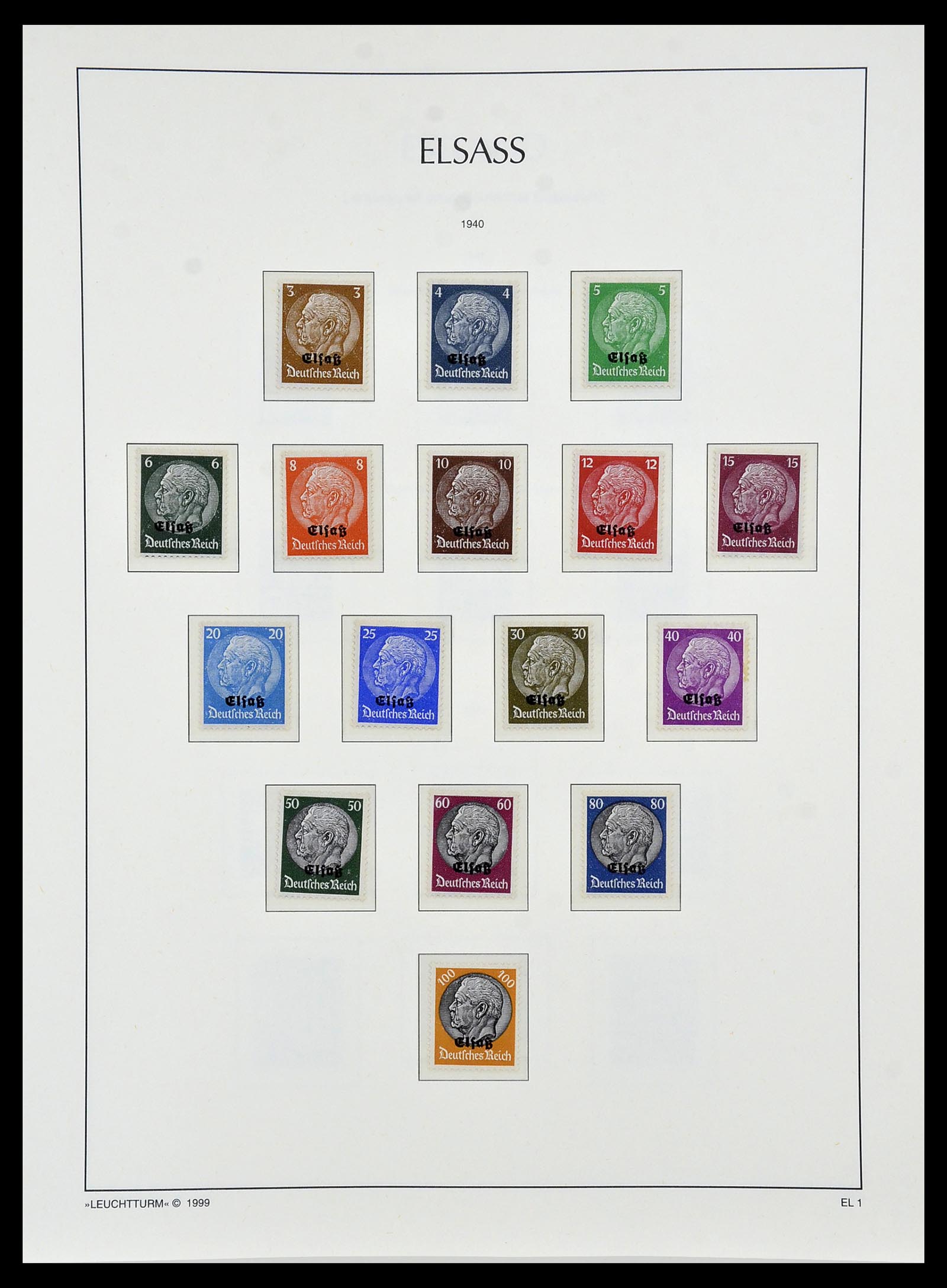 34474 040 - Postzegelverzameling 34474 Duitse gebieden en bezettingen 1920-1943.
