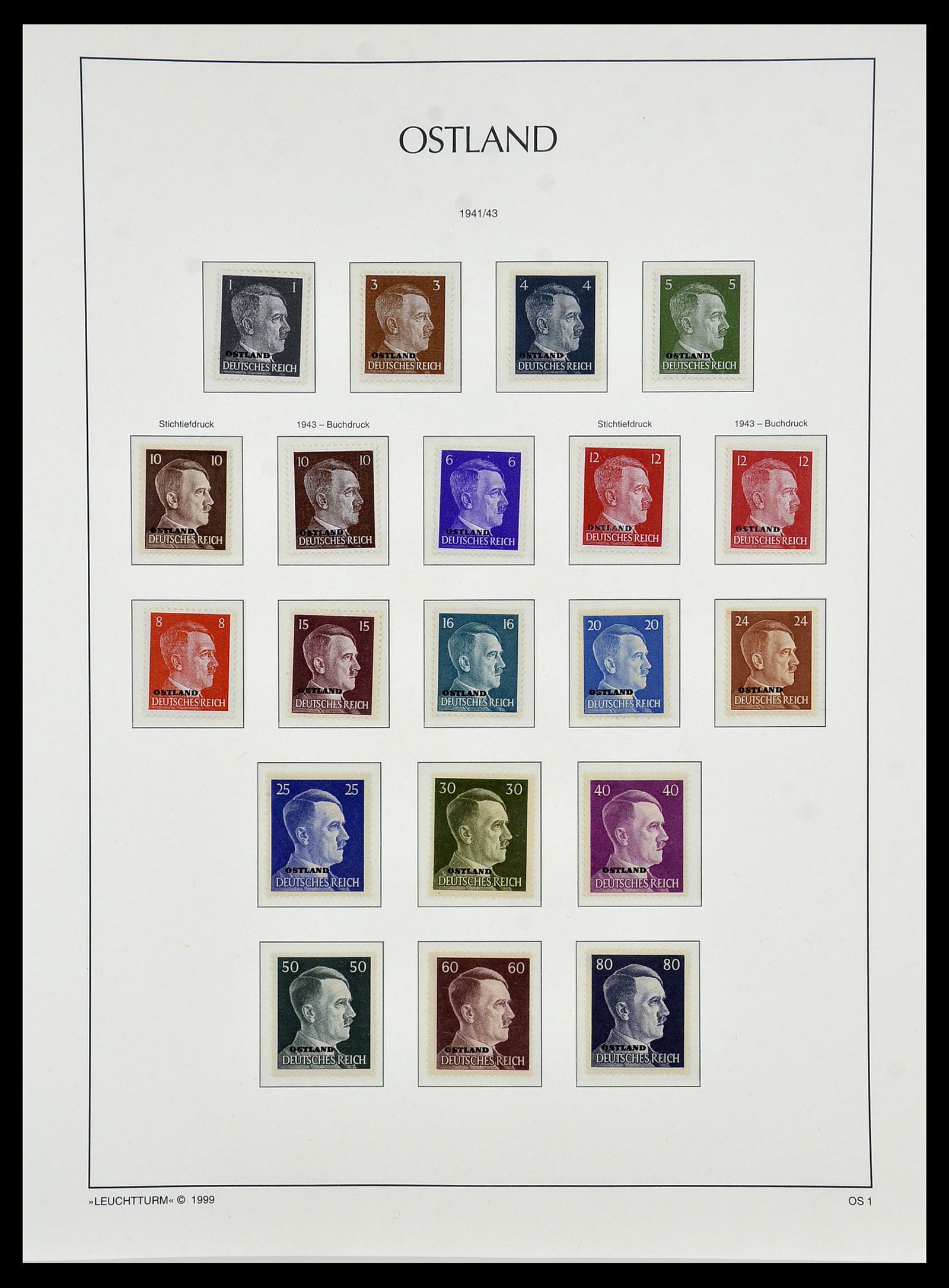 34474 045 - Postzegelverzameling 34474 Duitse gebieden en bezettingen 1920-1943.