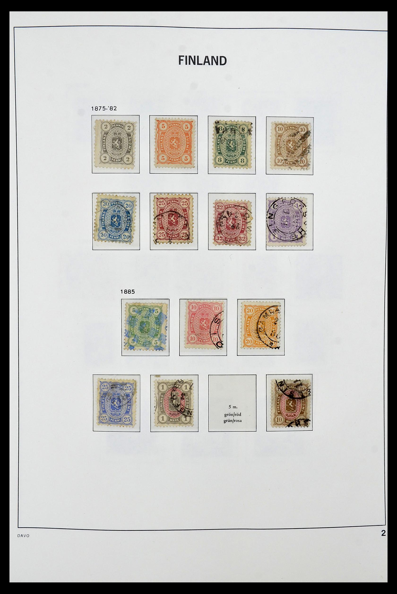 34476 002 - Postzegelverzameling 34476 Finland 1856-1999.