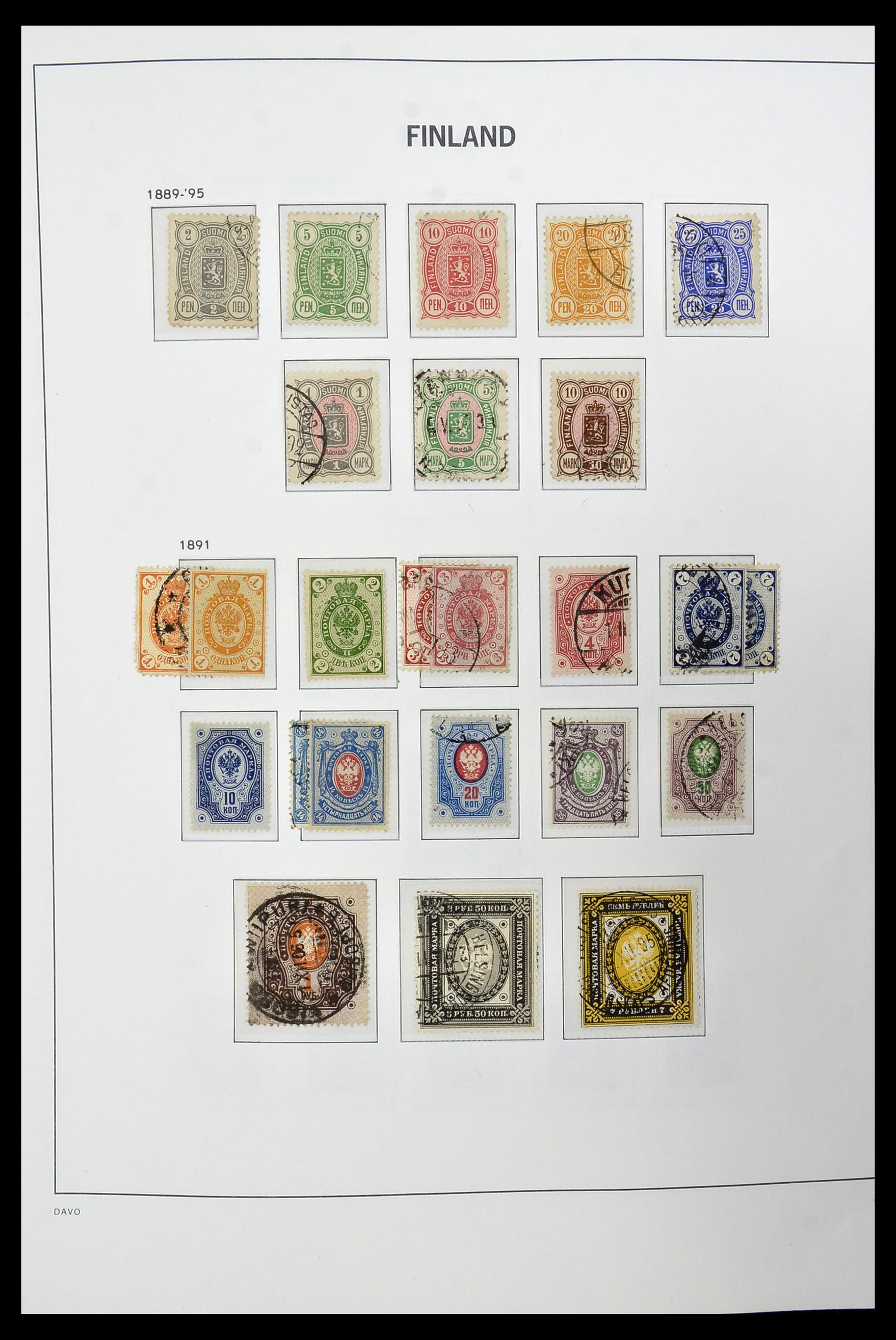 34476 003 - Postzegelverzameling 34476 Finland 1856-1999.