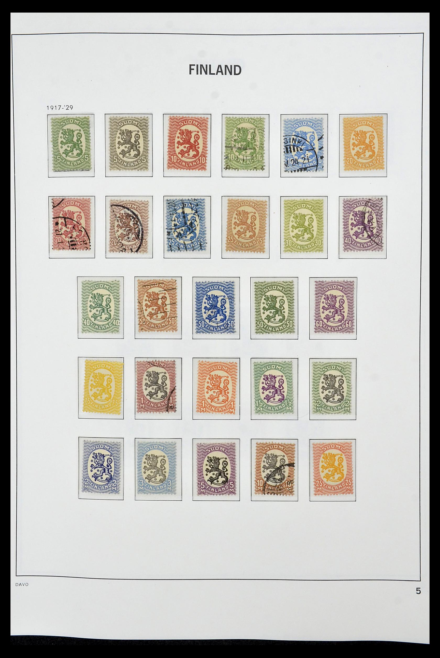 34476 005 - Postzegelverzameling 34476 Finland 1856-1999.