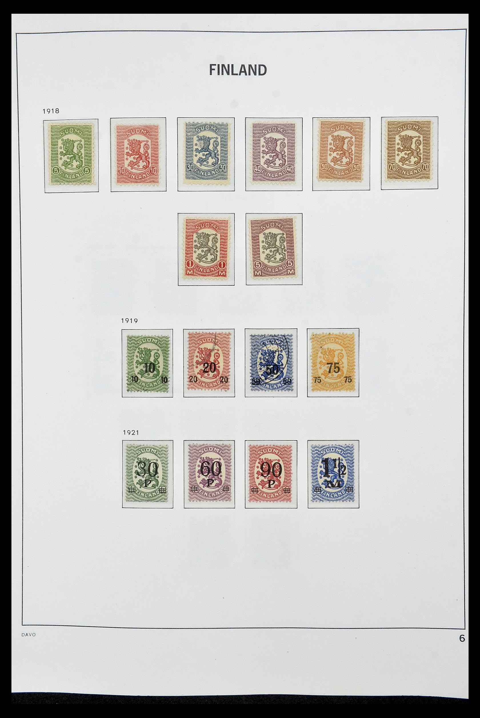 34476 006 - Postzegelverzameling 34476 Finland 1856-1999.