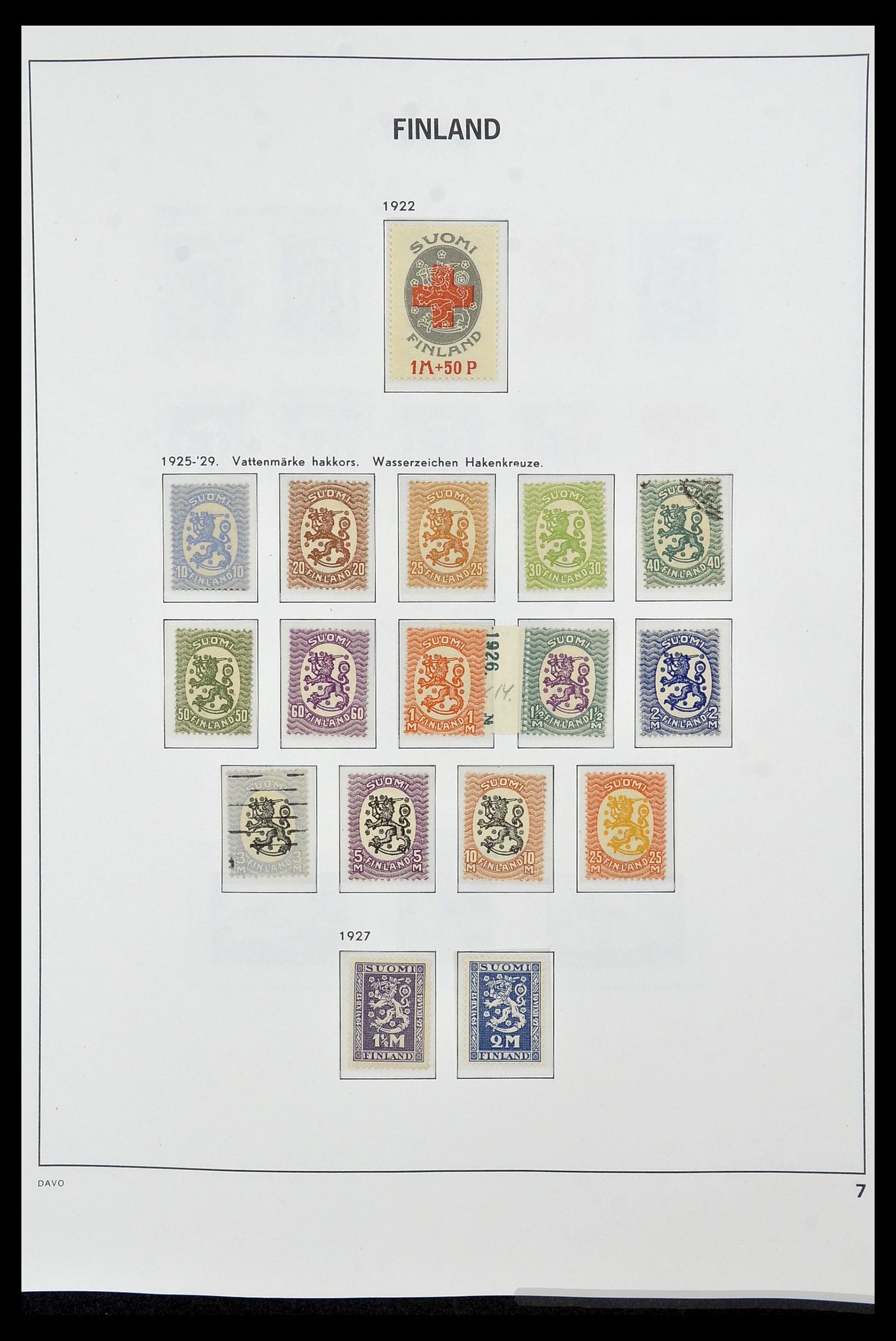 34476 007 - Postzegelverzameling 34476 Finland 1856-1999.