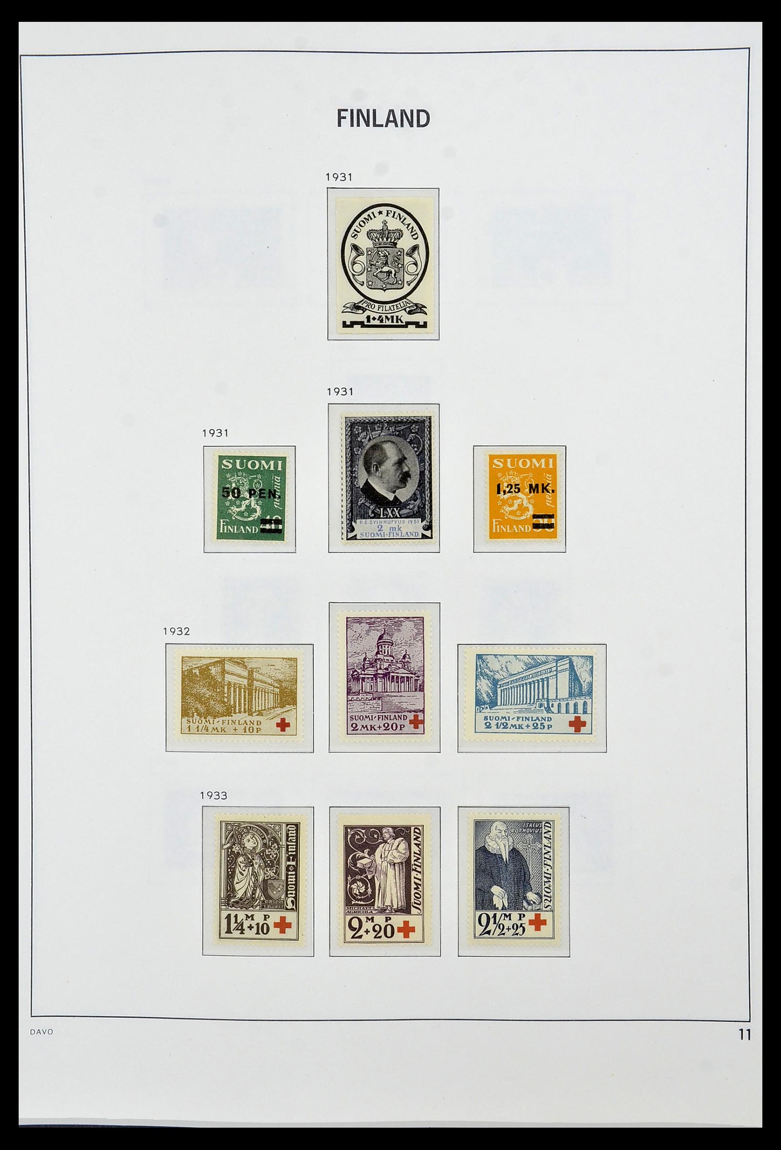 34476 011 - Postzegelverzameling 34476 Finland 1856-1999.
