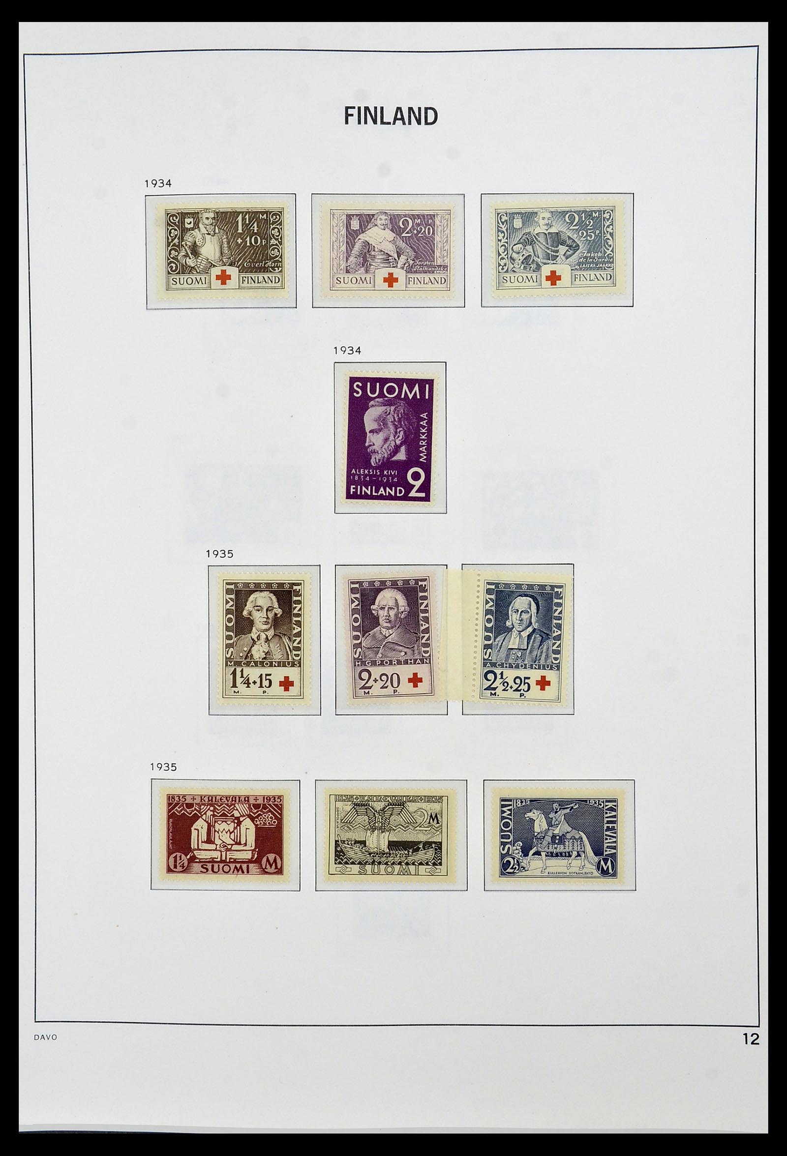 34476 012 - Postzegelverzameling 34476 Finland 1856-1999.
