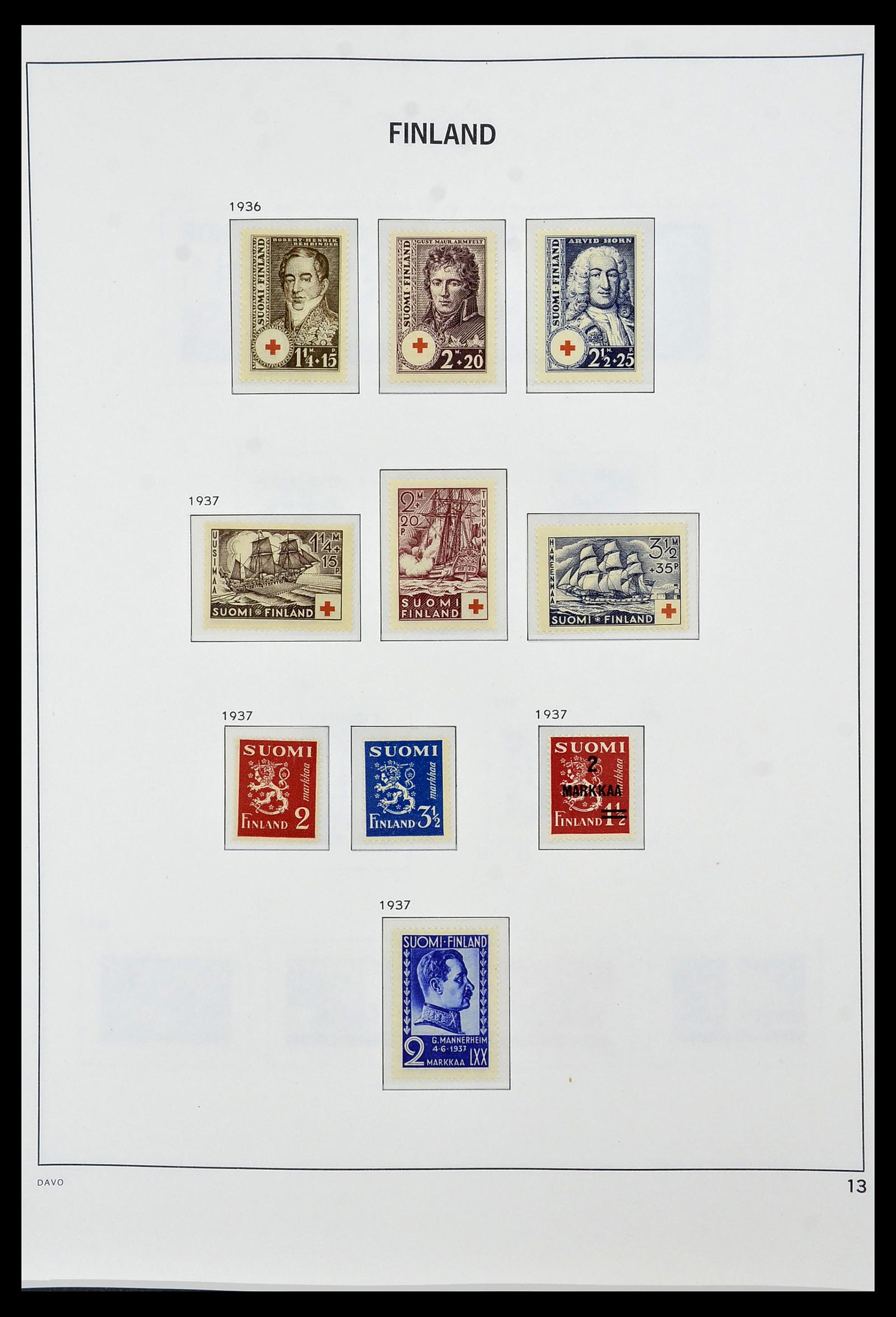 34476 013 - Postzegelverzameling 34476 Finland 1856-1999.