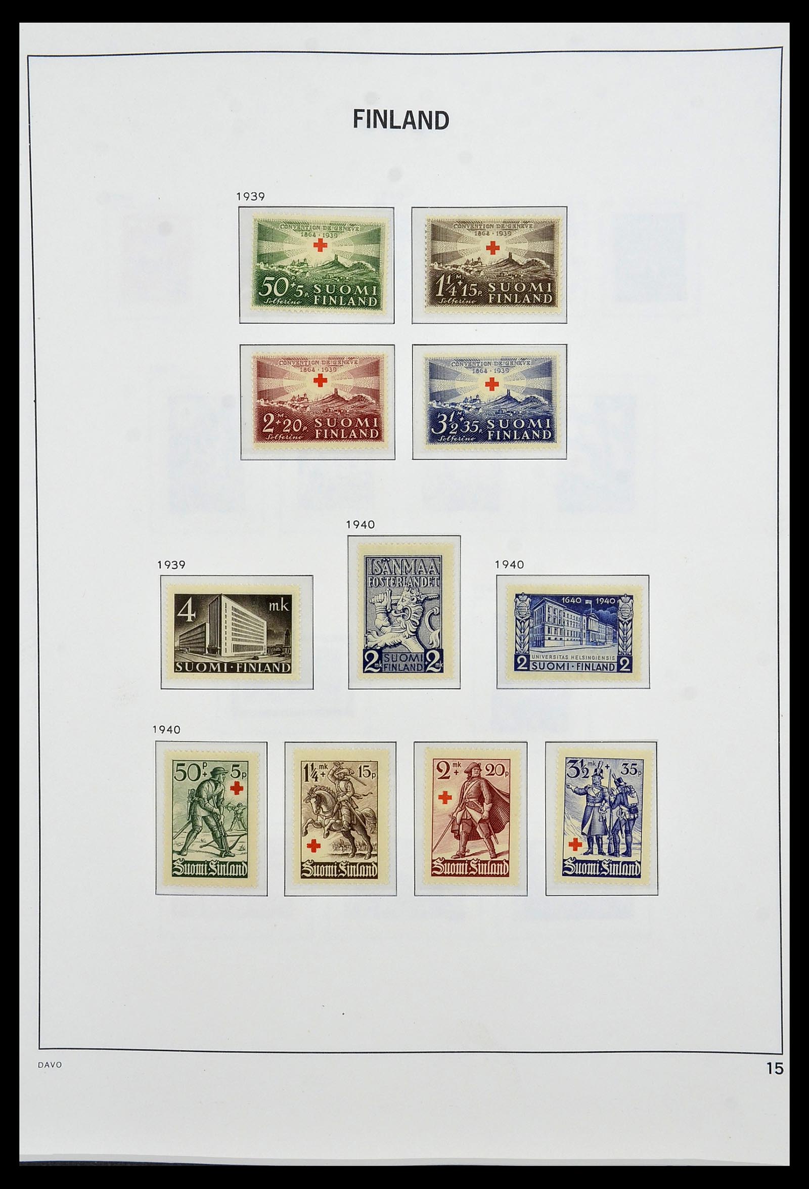 34476 015 - Postzegelverzameling 34476 Finland 1856-1999.