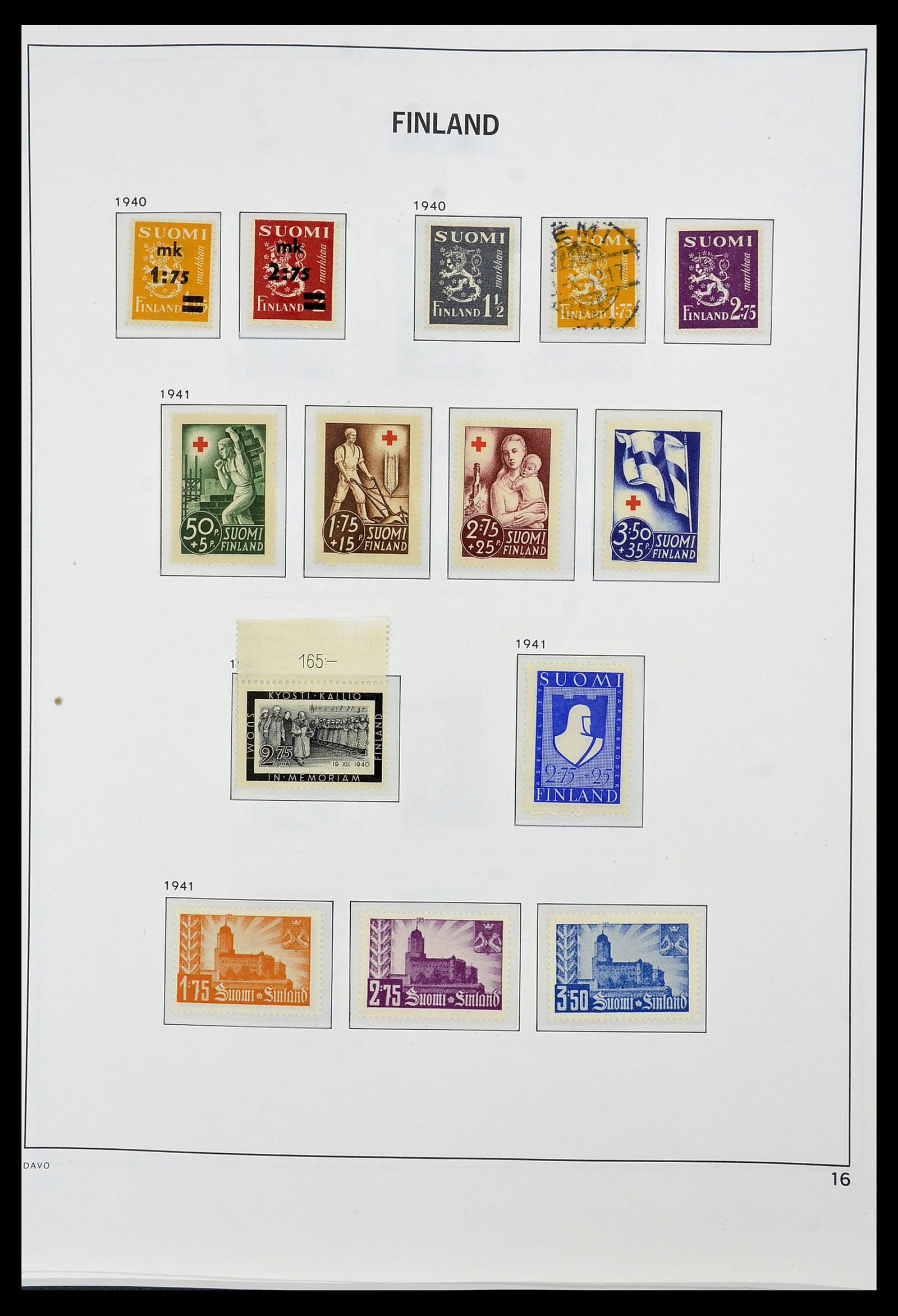 34476 016 - Postzegelverzameling 34476 Finland 1856-1999.