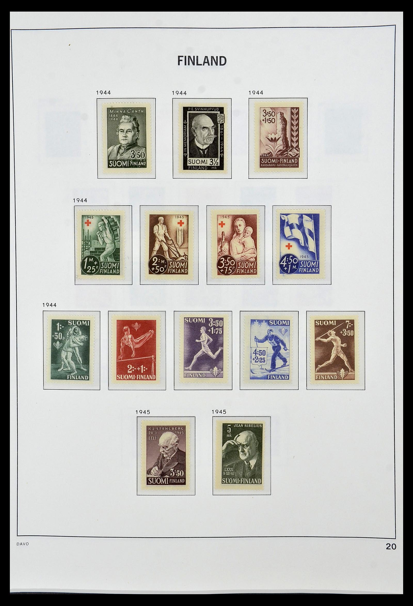34476 020 - Postzegelverzameling 34476 Finland 1856-1999.