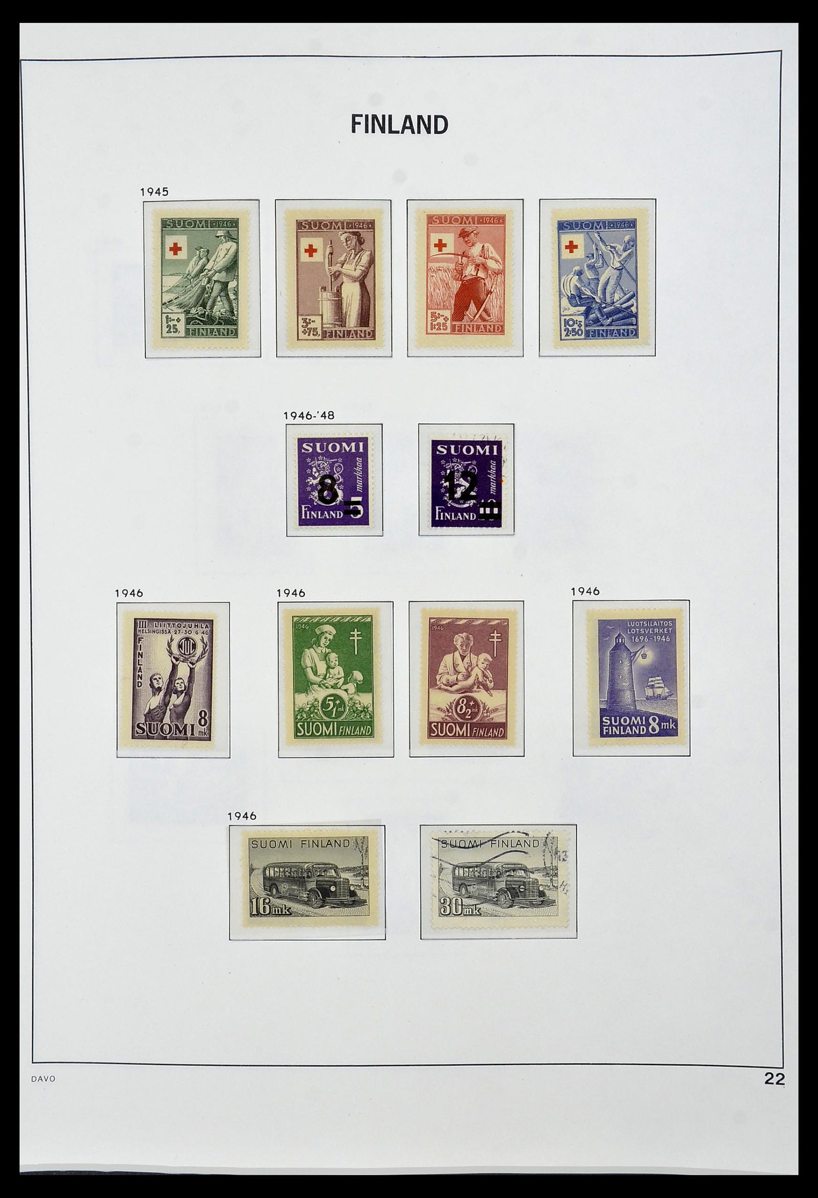 34476 022 - Postzegelverzameling 34476 Finland 1856-1999.