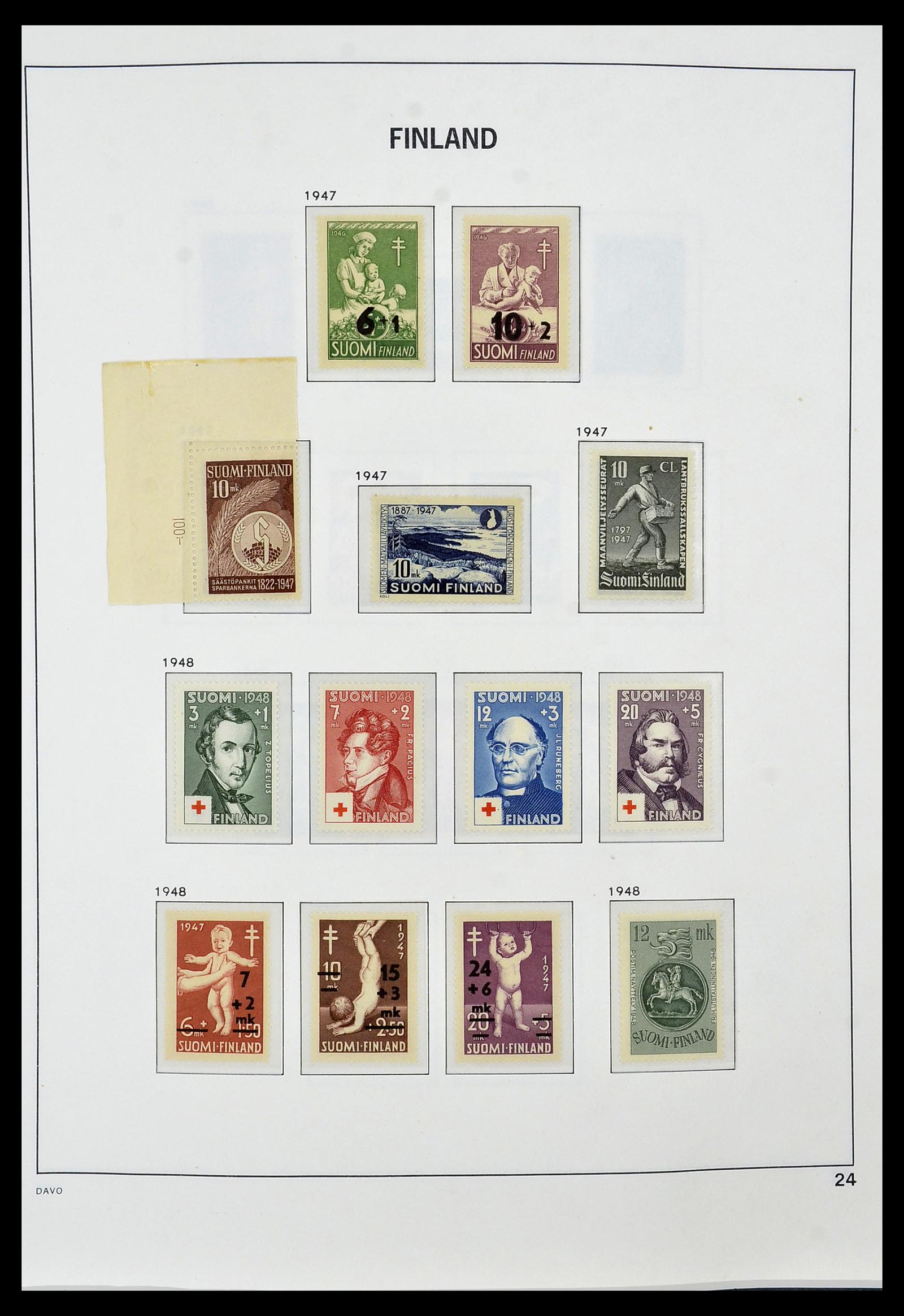 34476 024 - Postzegelverzameling 34476 Finland 1856-1999.
