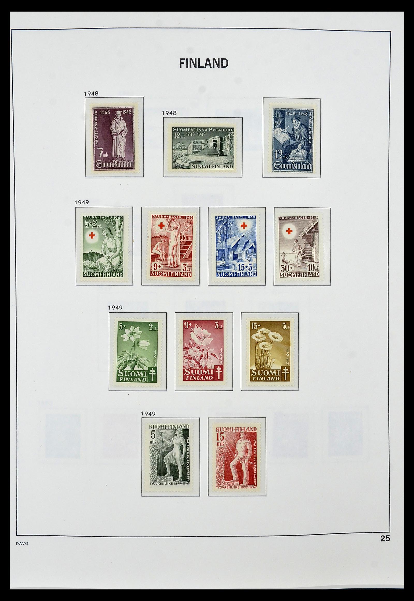 34476 025 - Postzegelverzameling 34476 Finland 1856-1999.