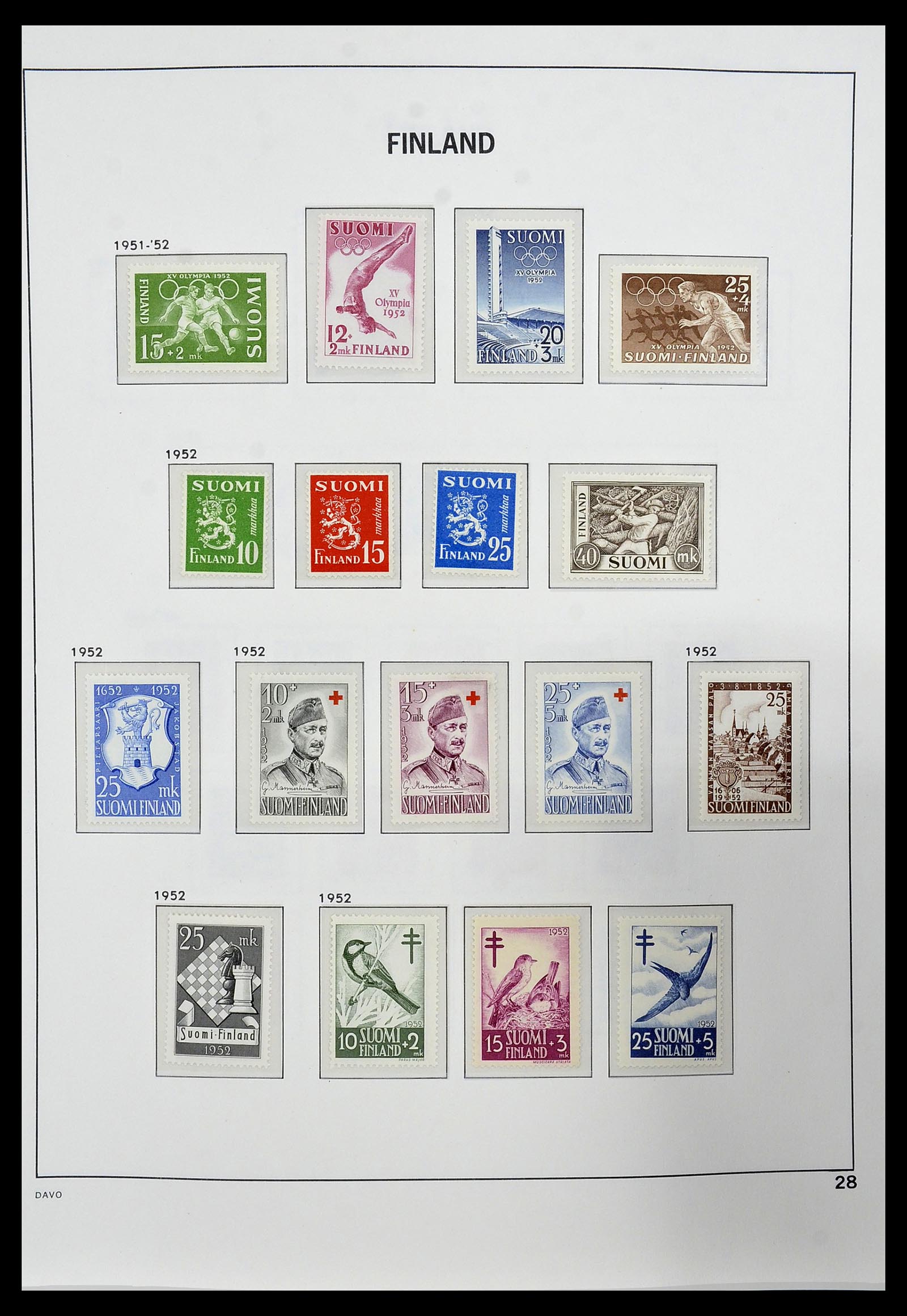 34476 028 - Postzegelverzameling 34476 Finland 1856-1999.