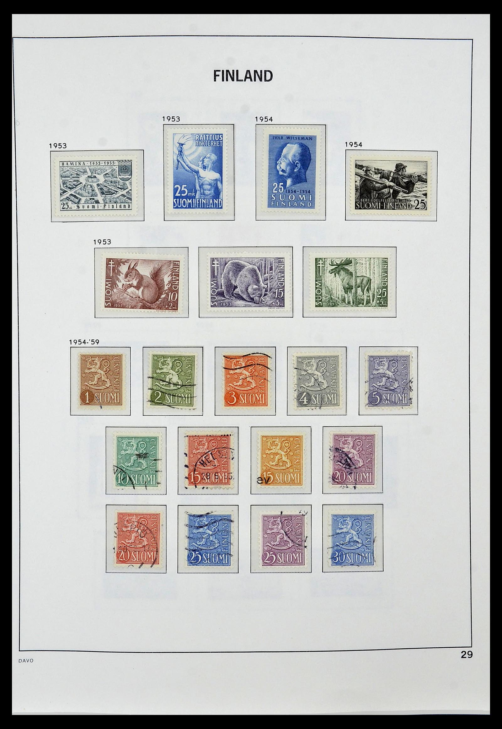 34476 029 - Postzegelverzameling 34476 Finland 1856-1999.