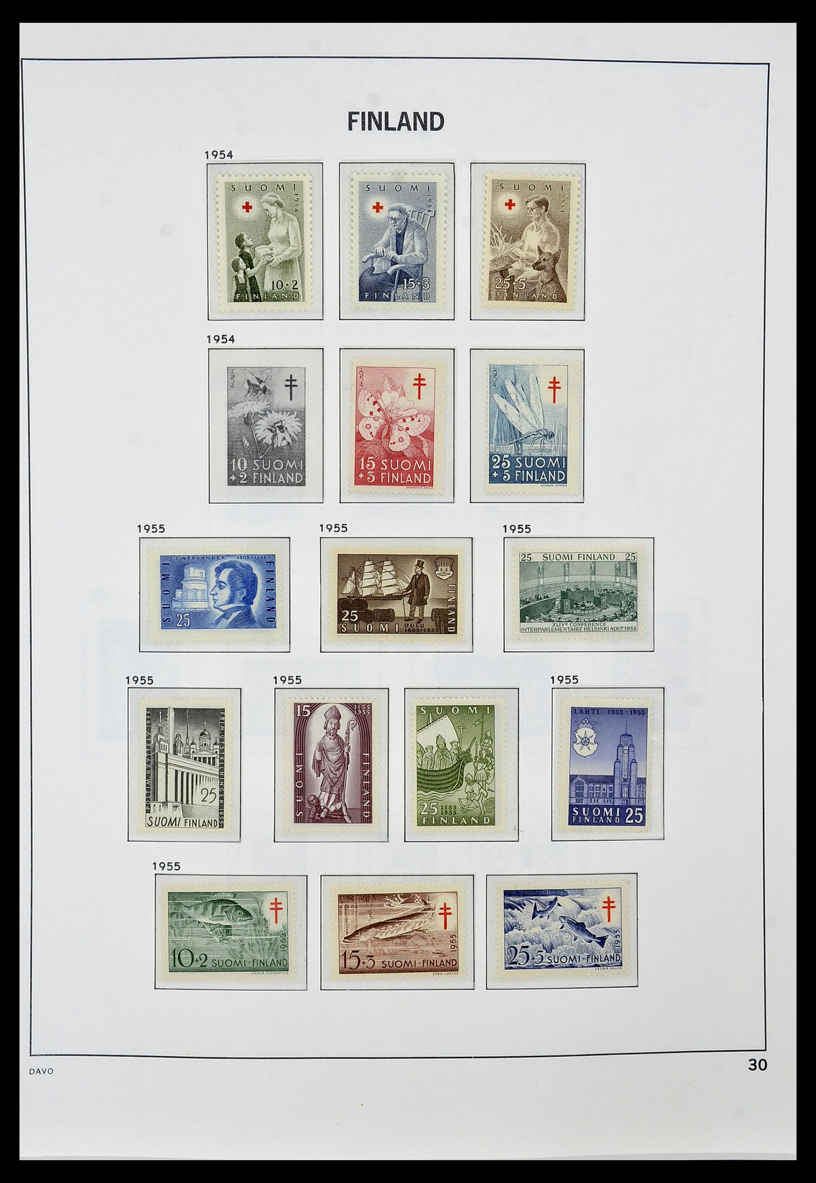 34476 030 - Postzegelverzameling 34476 Finland 1856-1999.