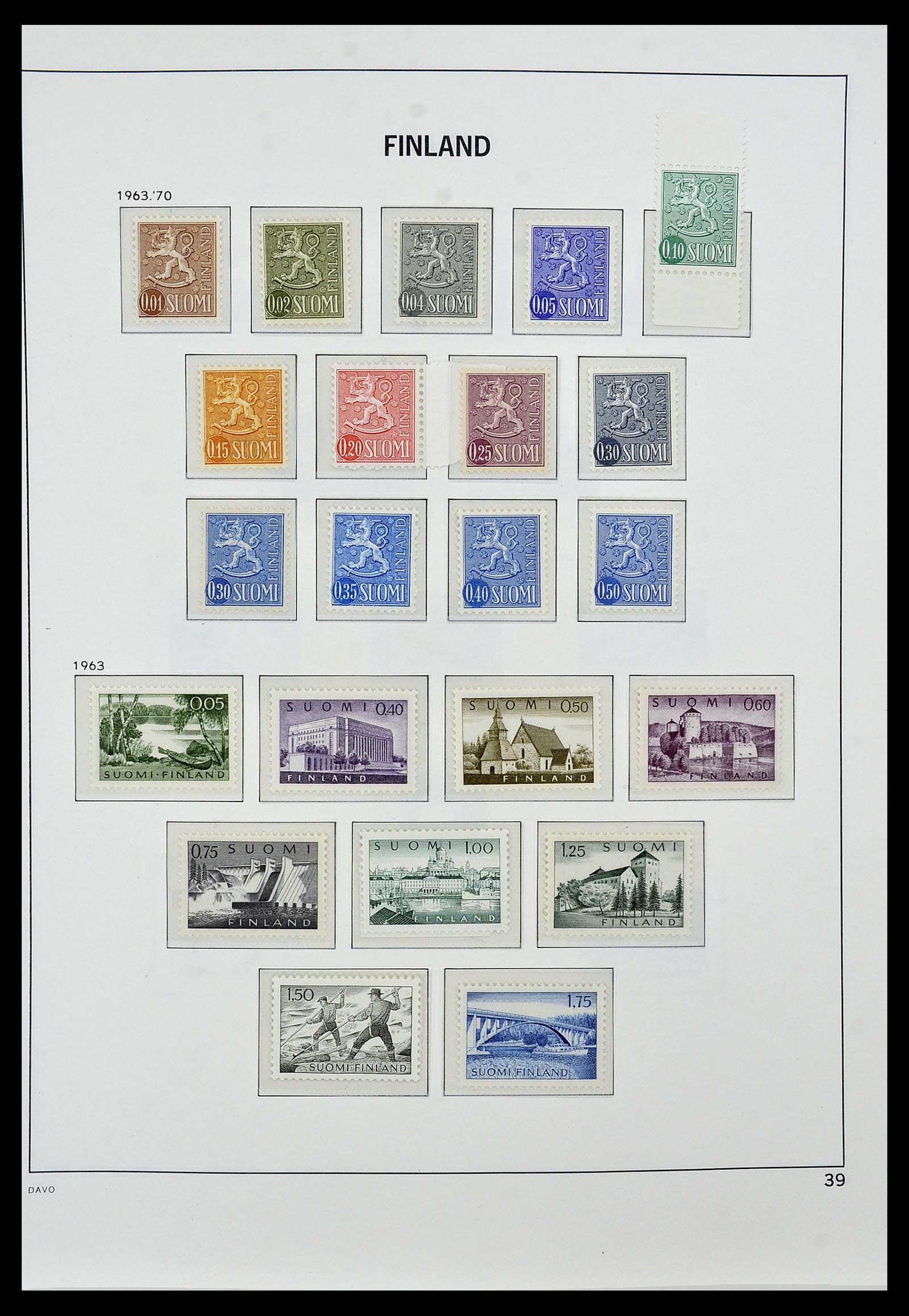 34476 039 - Postzegelverzameling 34476 Finland 1856-1999.