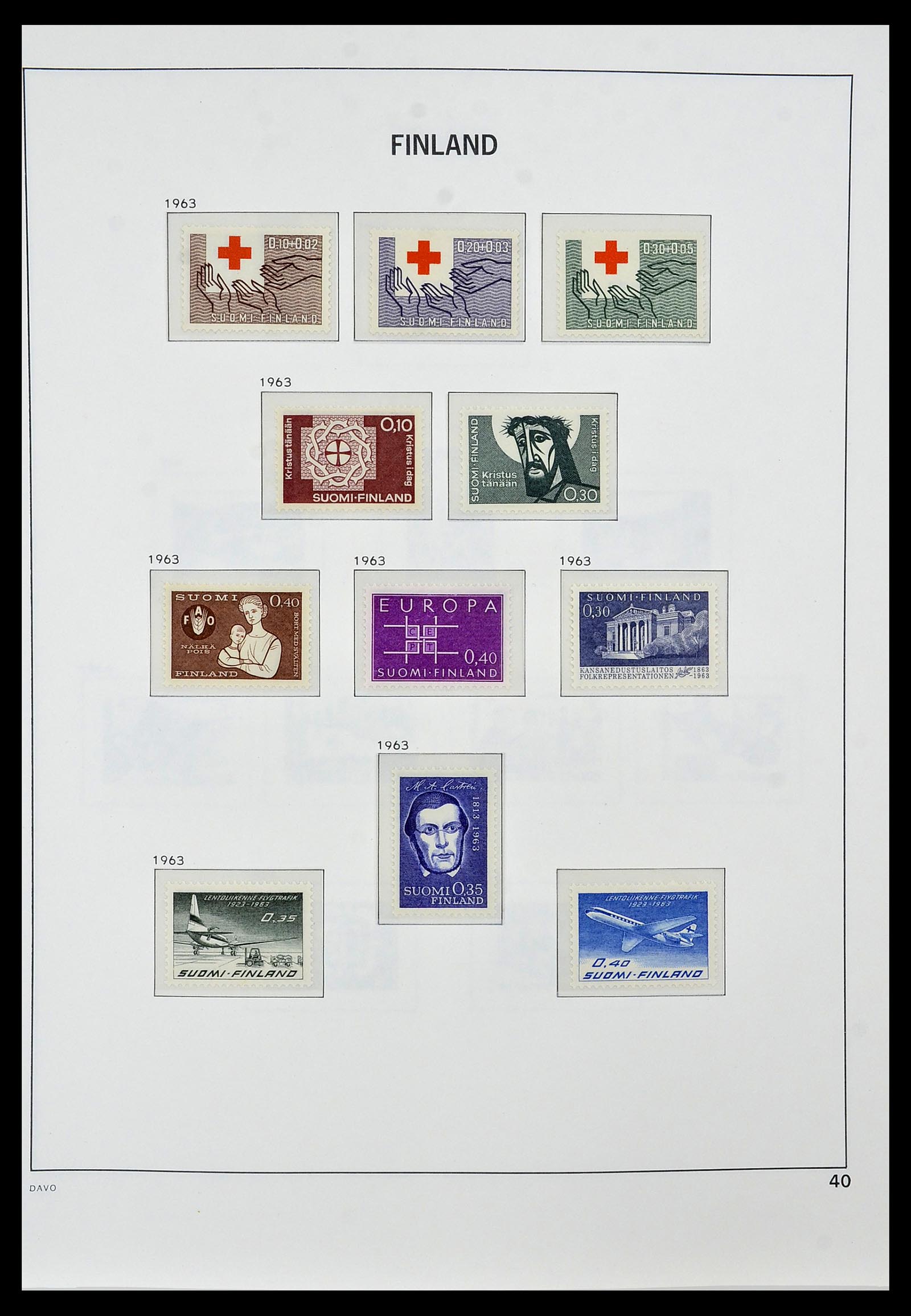 34476 040 - Postzegelverzameling 34476 Finland 1856-1999.