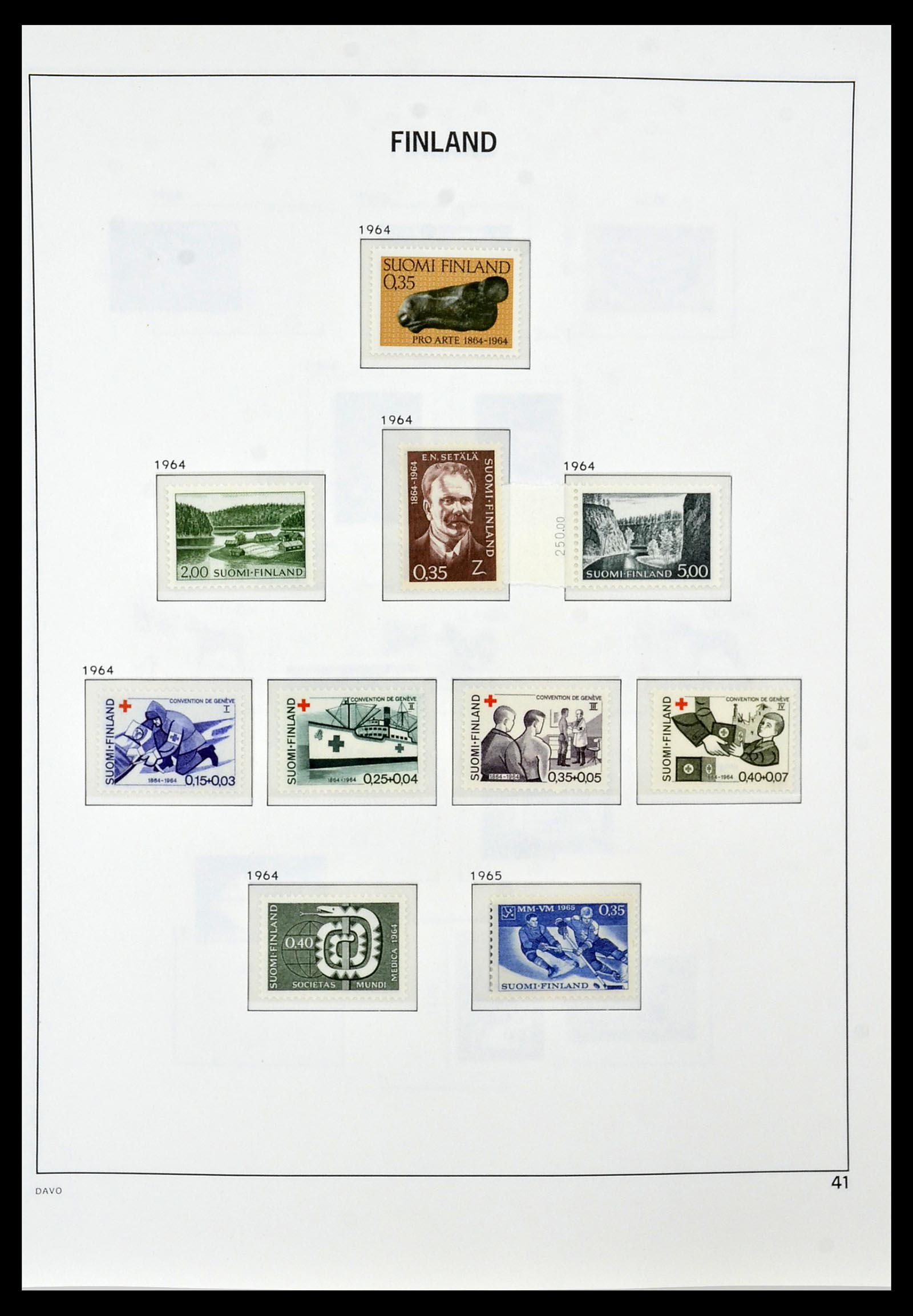34476 041 - Postzegelverzameling 34476 Finland 1856-1999.