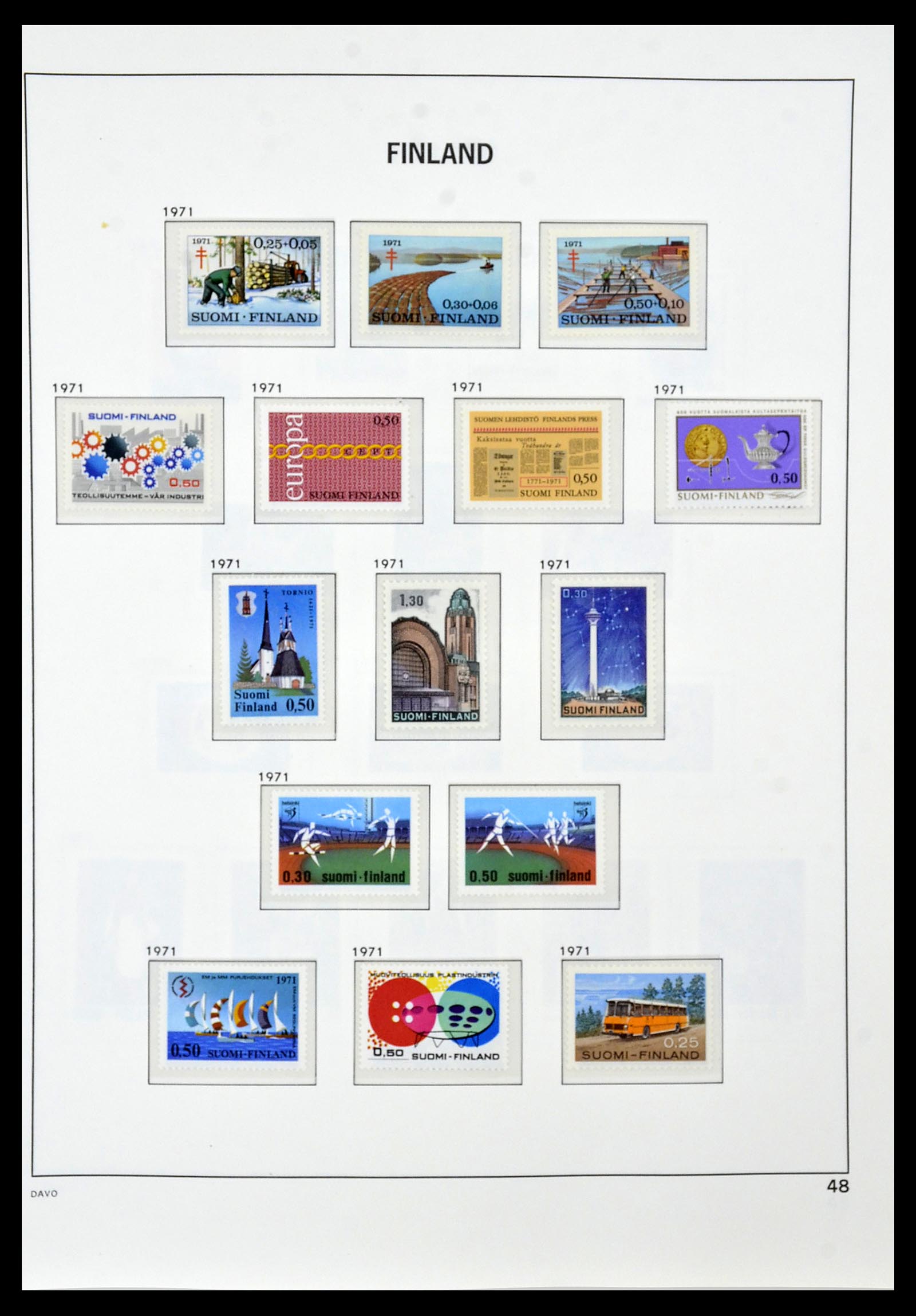 34476 048 - Postzegelverzameling 34476 Finland 1856-1999.
