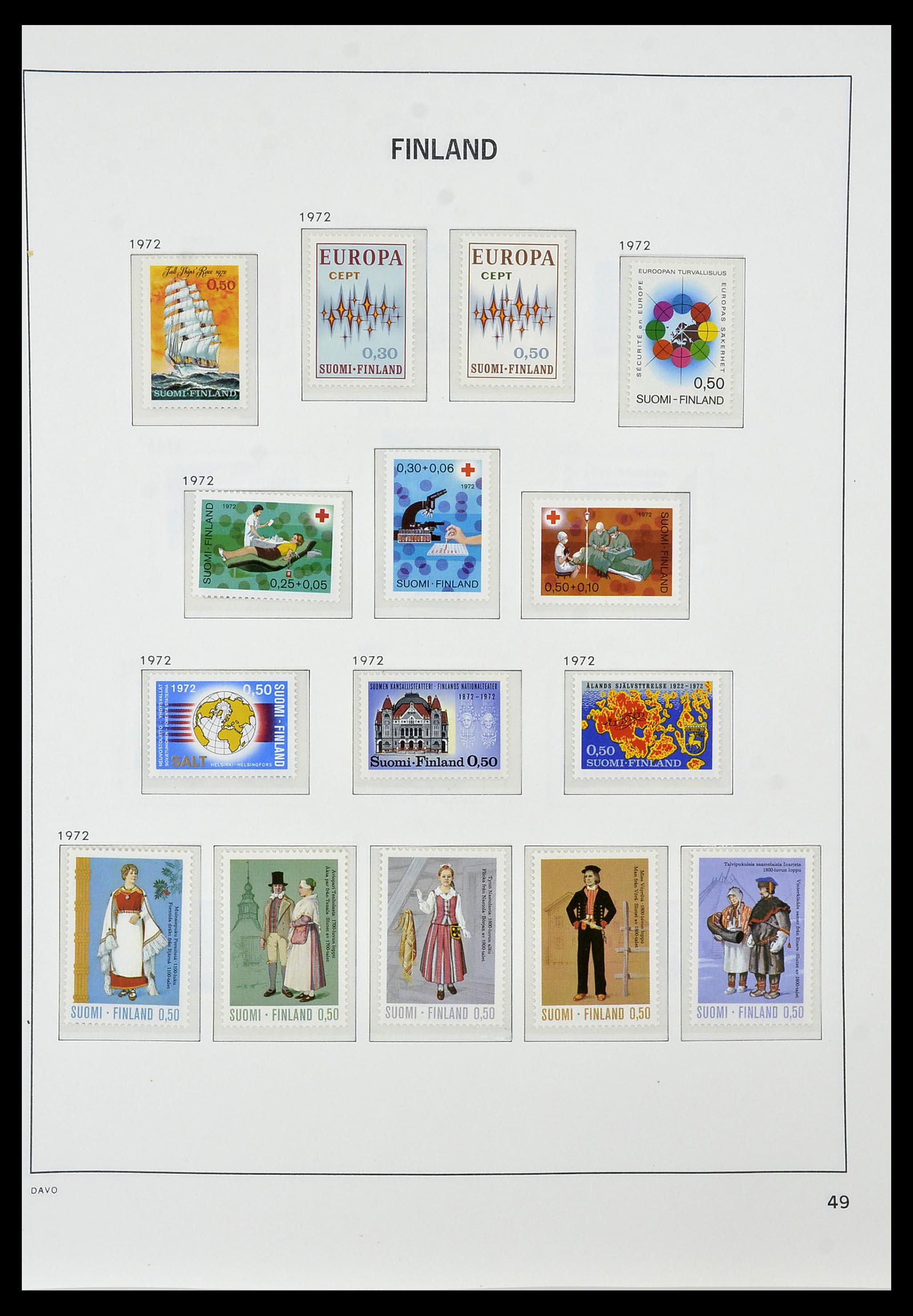 34476 049 - Postzegelverzameling 34476 Finland 1856-1999.