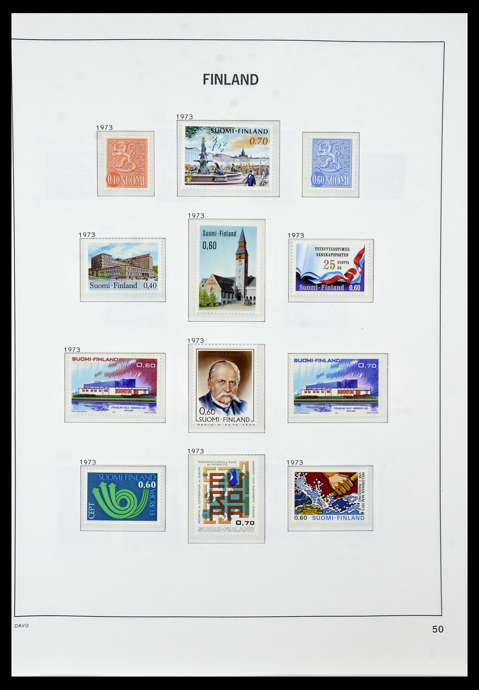34476 050 - Postzegelverzameling 34476 Finland 1856-1999.