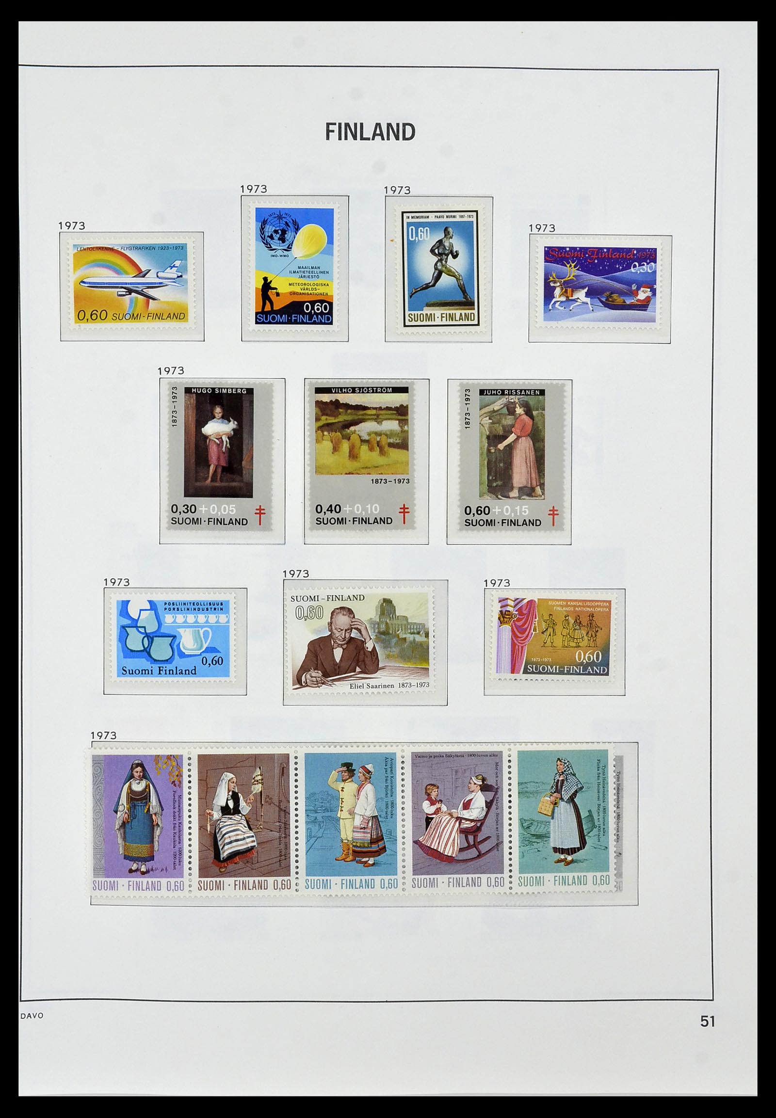 34476 051 - Postzegelverzameling 34476 Finland 1856-1999.