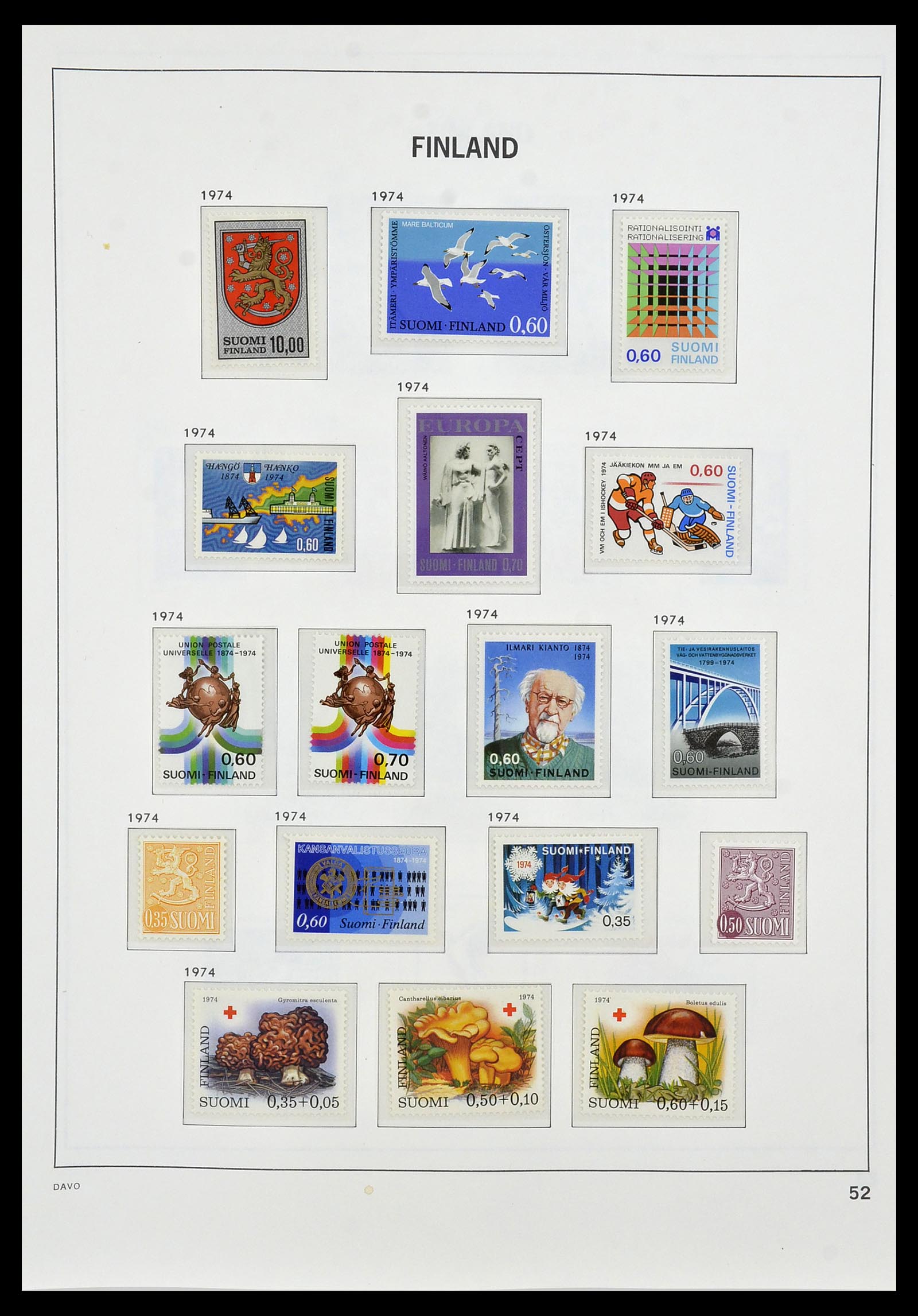 34476 052 - Postzegelverzameling 34476 Finland 1856-1999.