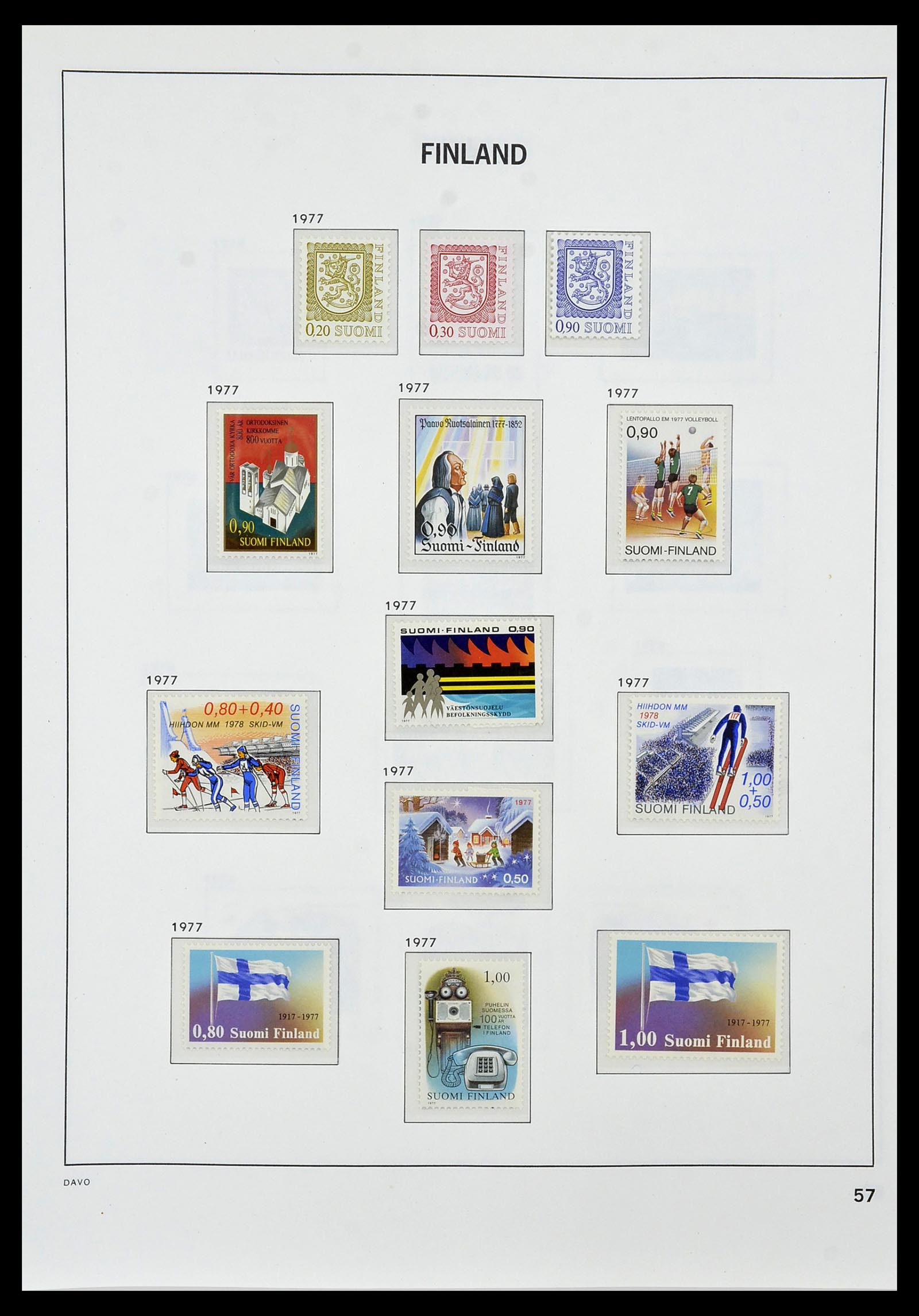 34476 057 - Postzegelverzameling 34476 Finland 1856-1999.