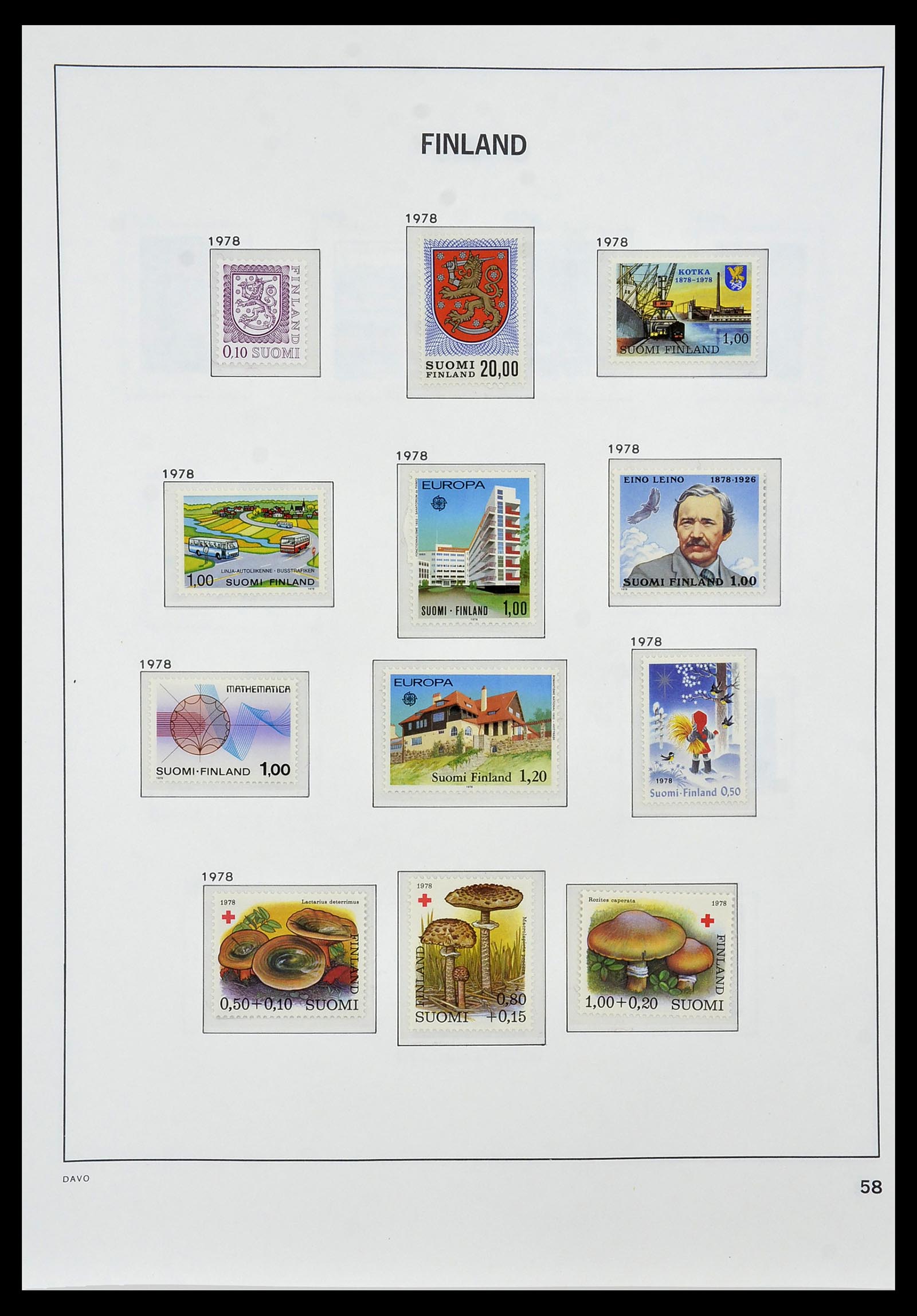 34476 058 - Postzegelverzameling 34476 Finland 1856-1999.
