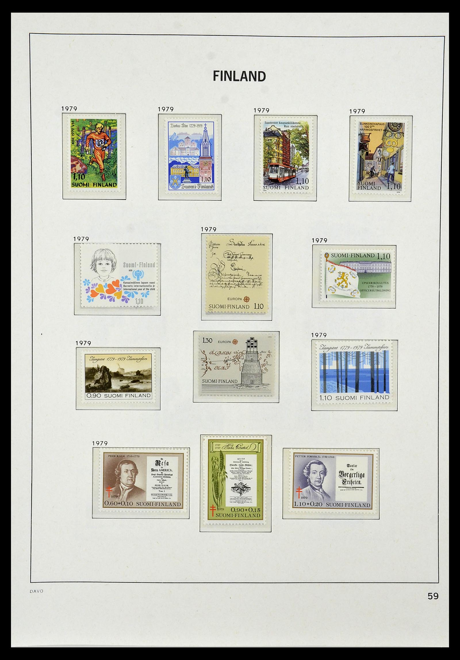 34476 059 - Postzegelverzameling 34476 Finland 1856-1999.