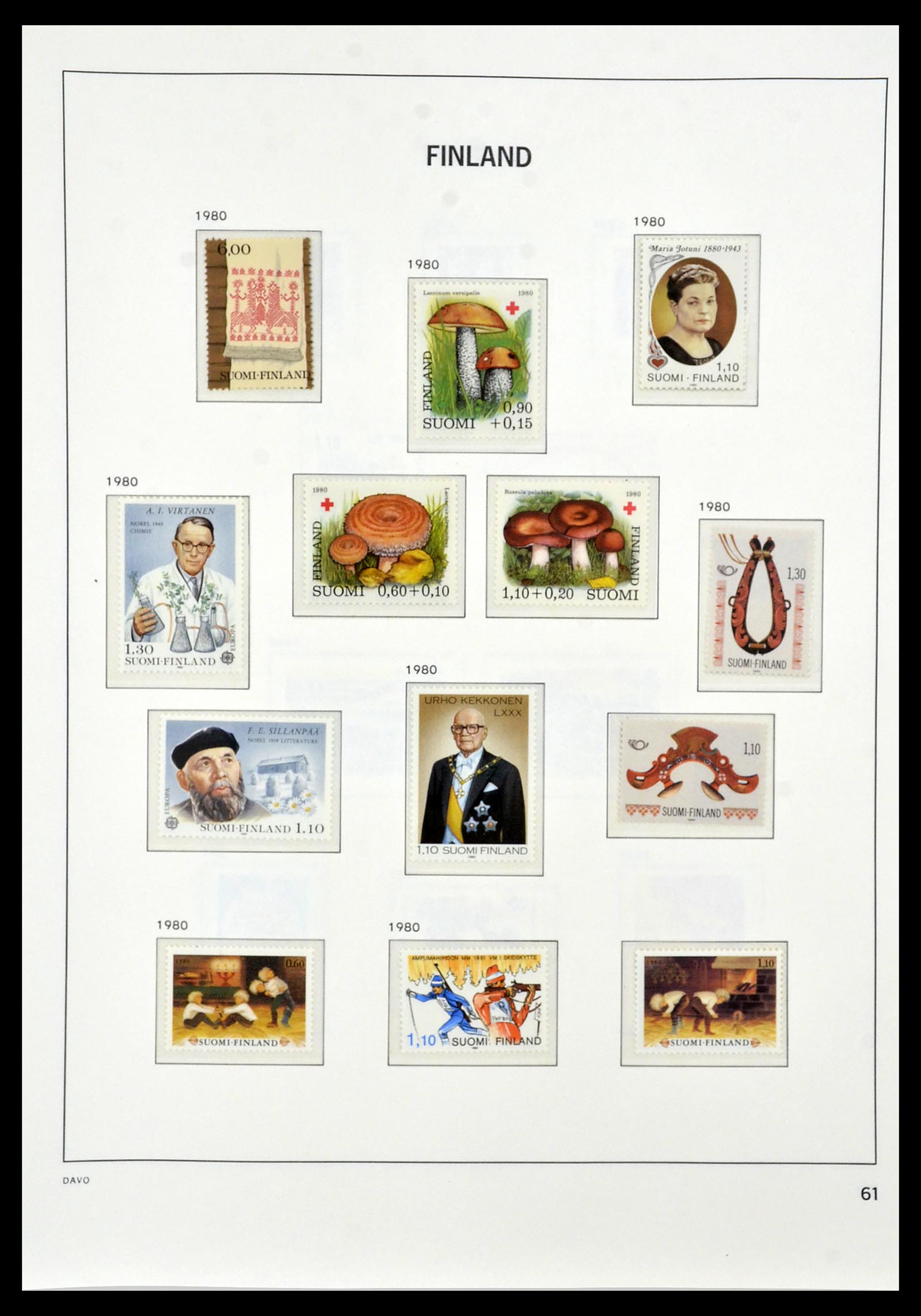 34476 061 - Postzegelverzameling 34476 Finland 1856-1999.