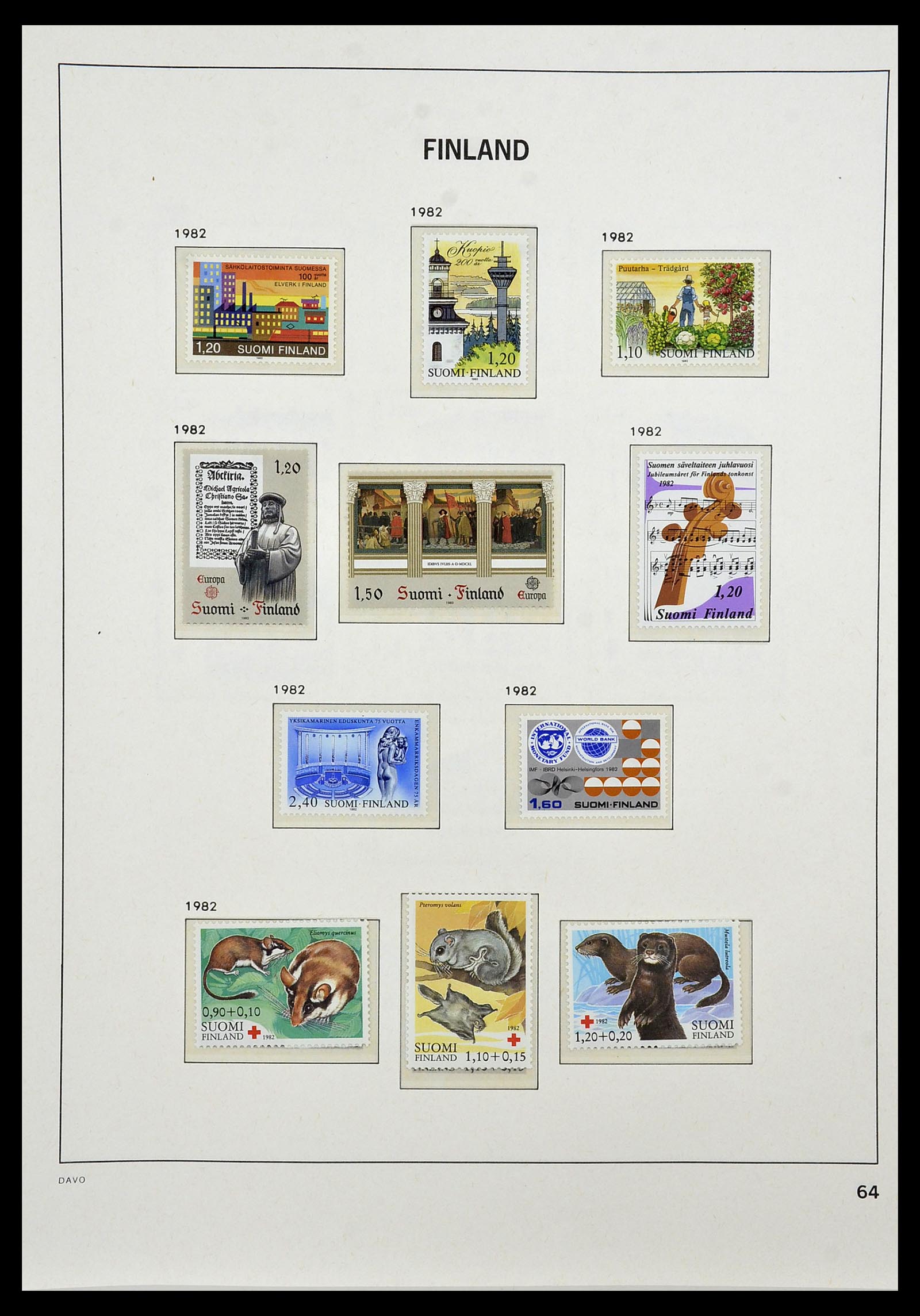 34476 064 - Postzegelverzameling 34476 Finland 1856-1999.