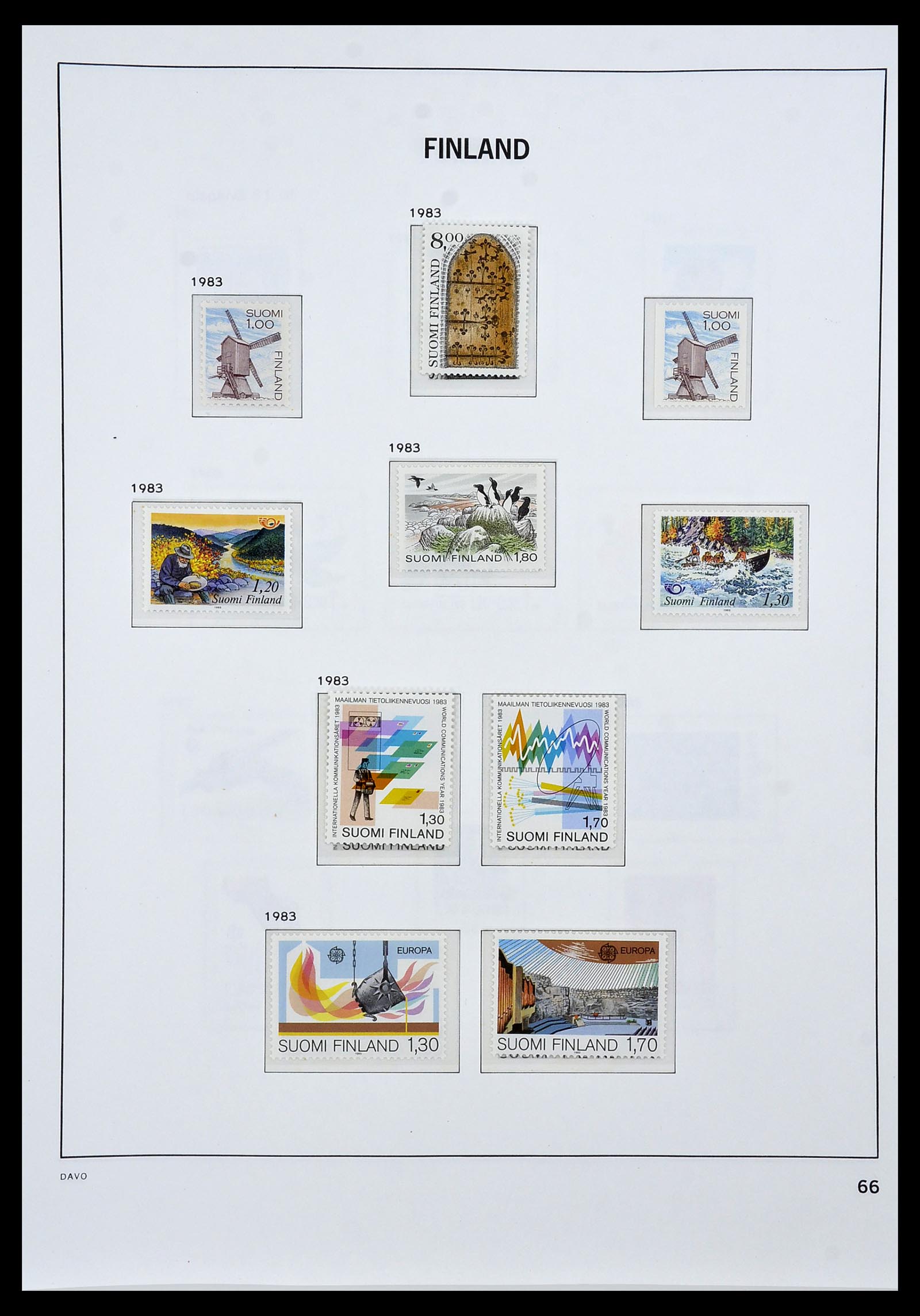 34476 066 - Postzegelverzameling 34476 Finland 1856-1999.