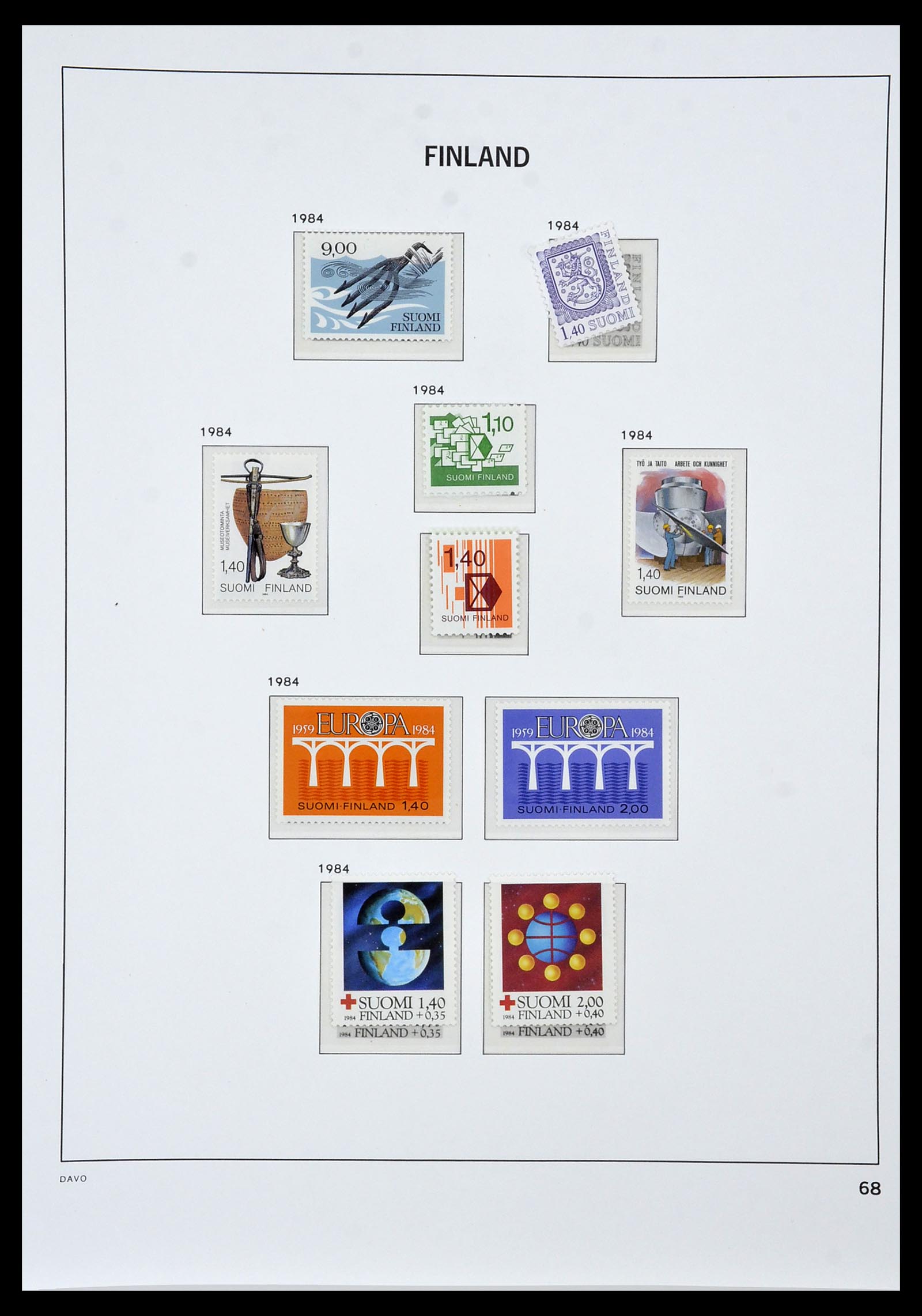 34476 068 - Postzegelverzameling 34476 Finland 1856-1999.