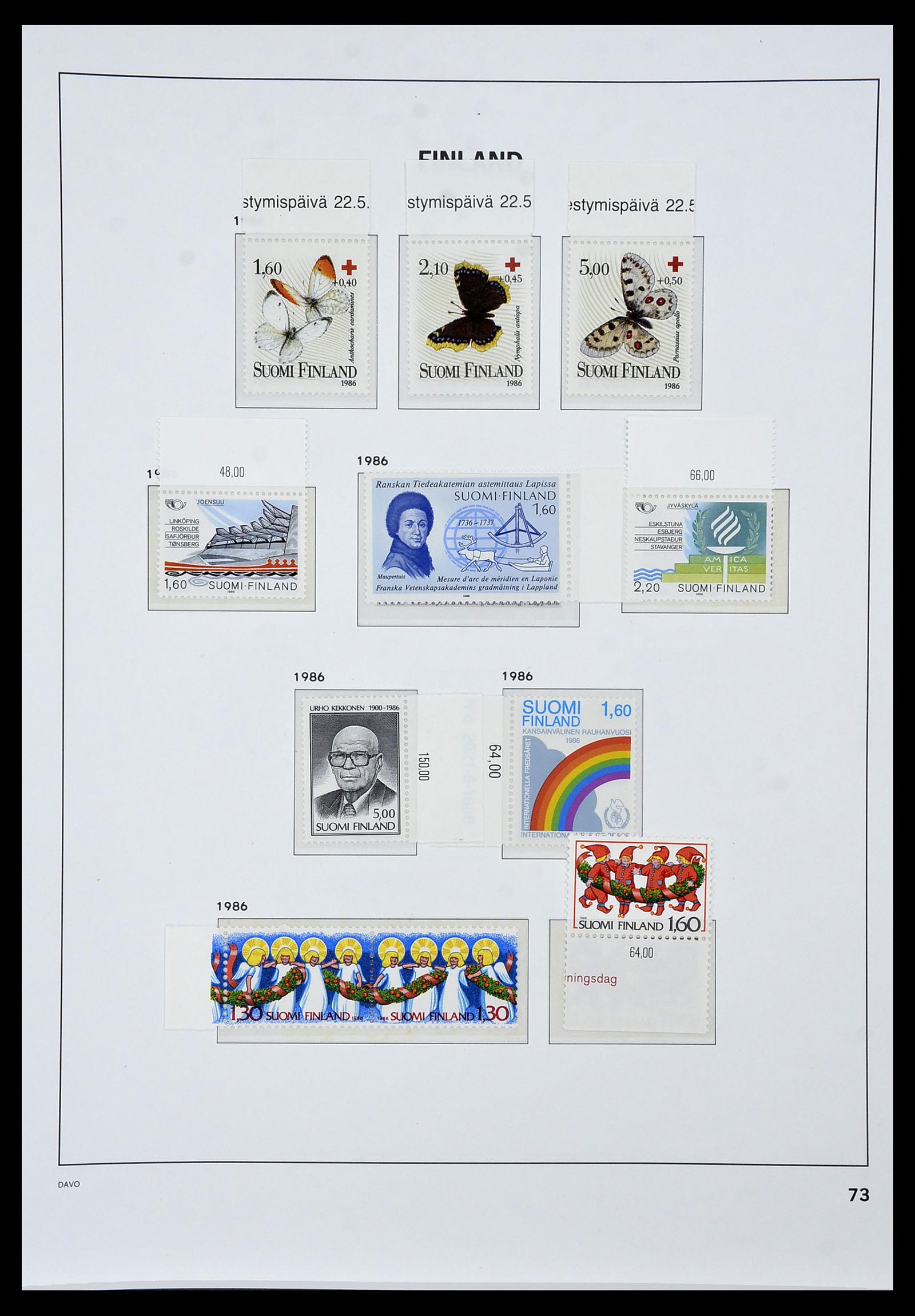 34476 073 - Postzegelverzameling 34476 Finland 1856-1999.