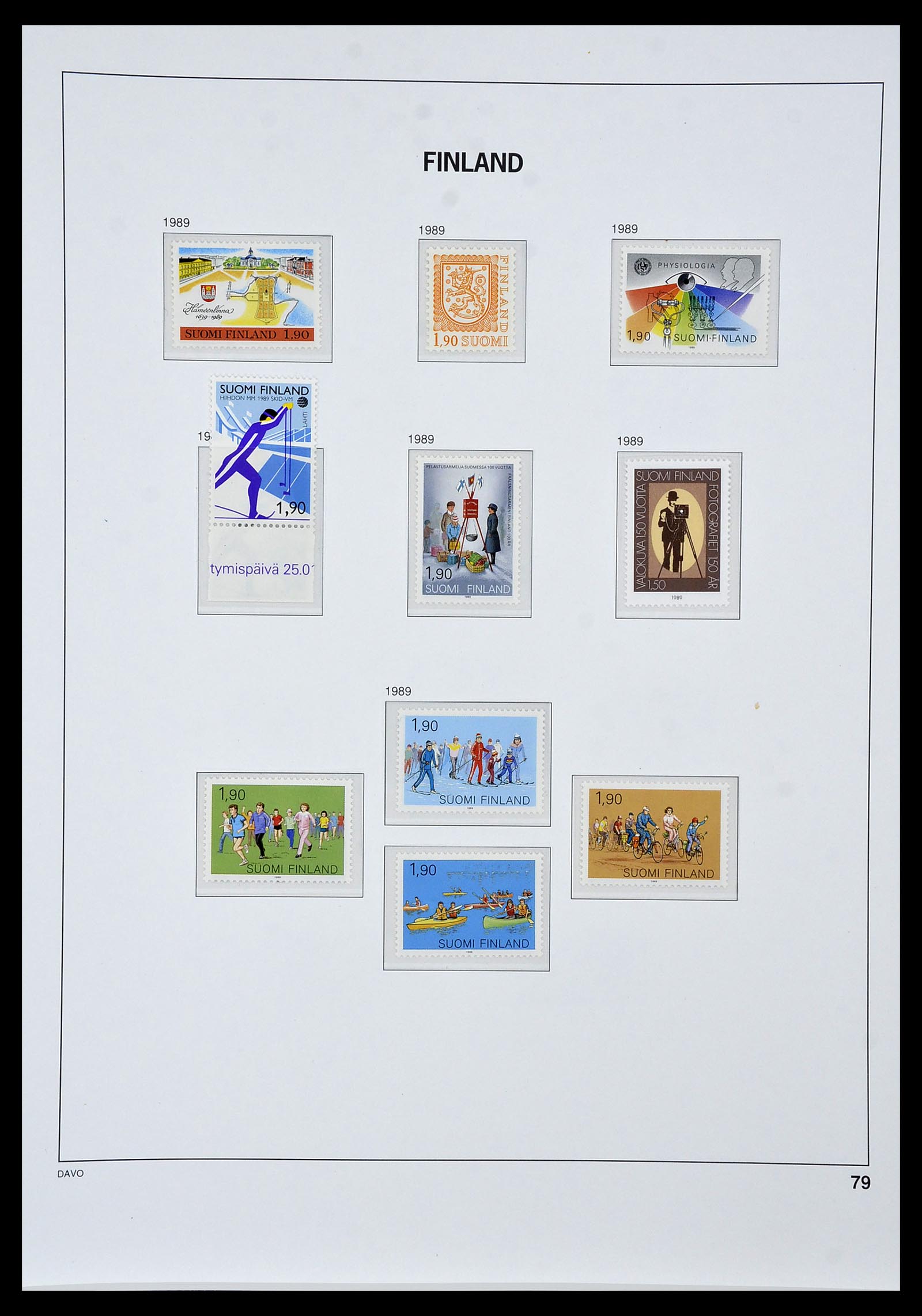 34476 079 - Postzegelverzameling 34476 Finland 1856-1999.