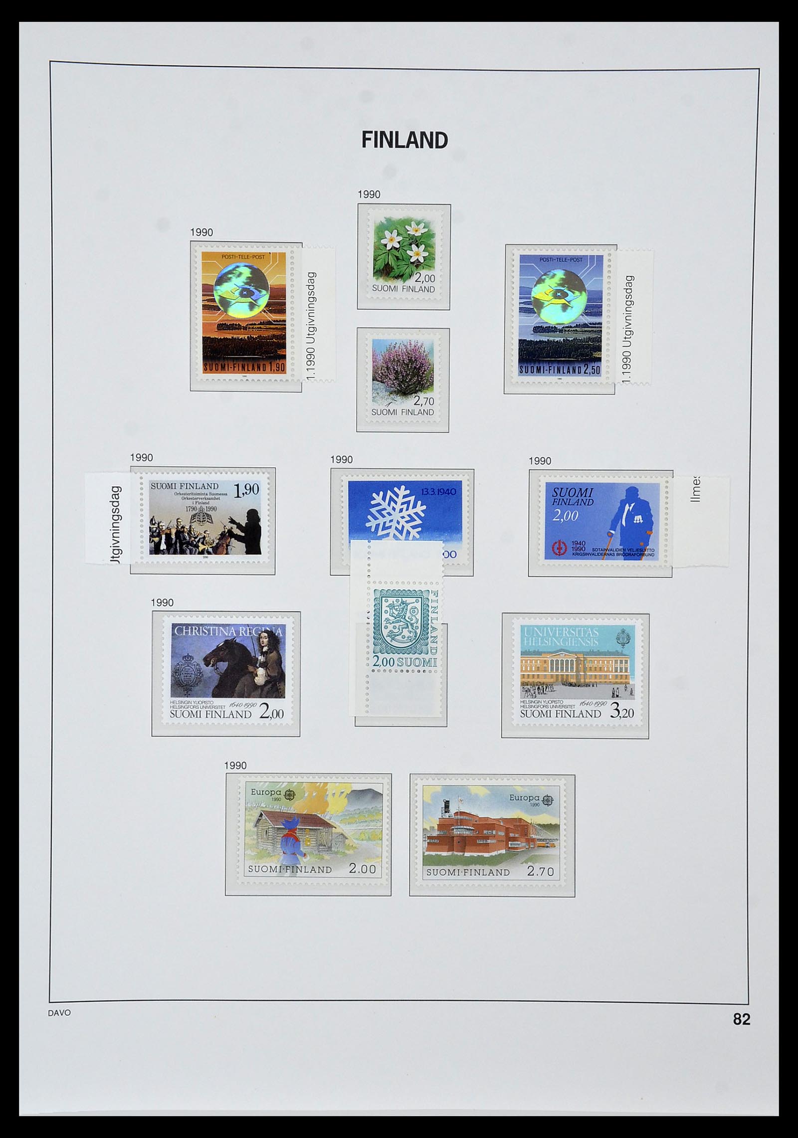 34476 082 - Postzegelverzameling 34476 Finland 1856-1999.