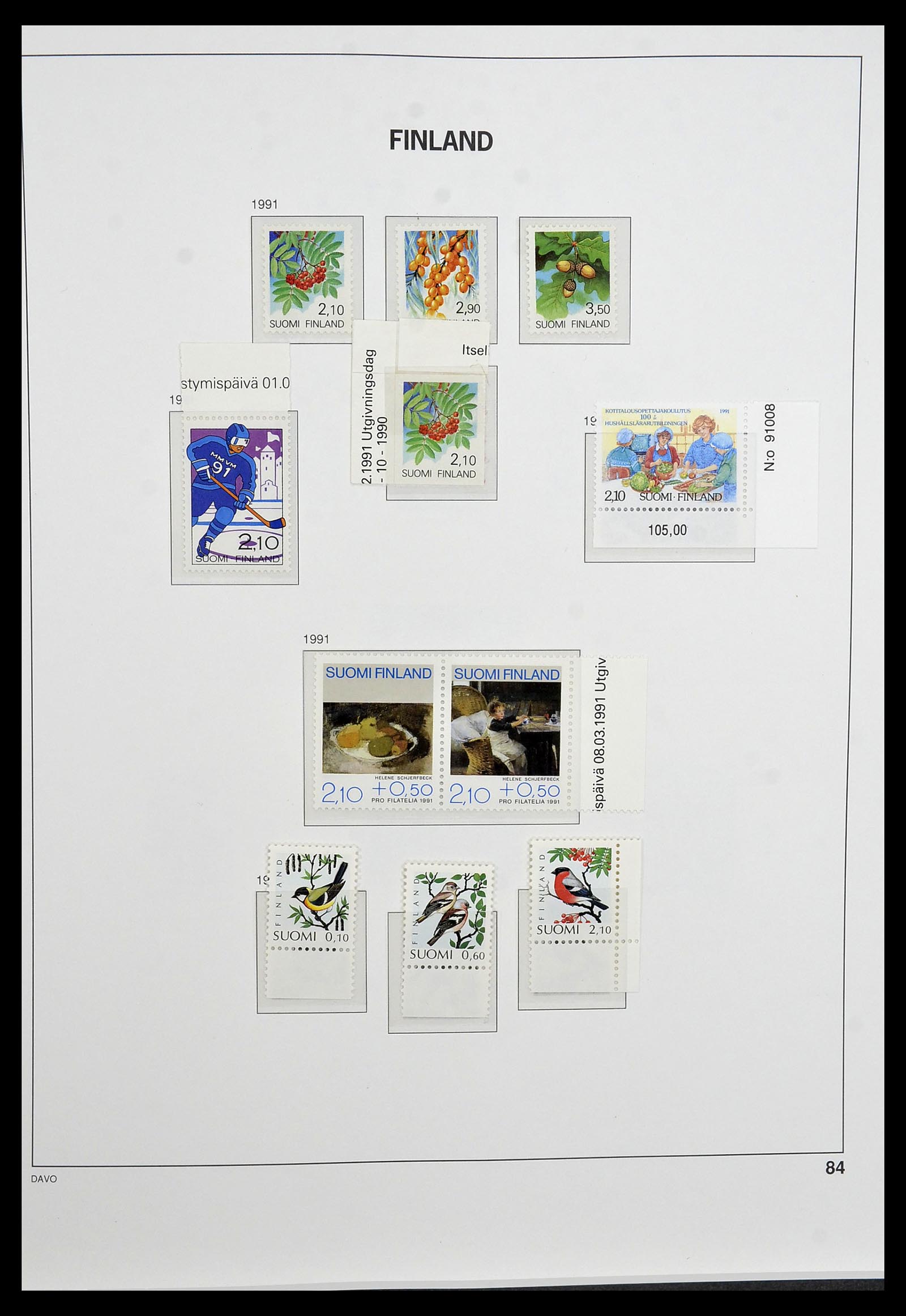 34476 084 - Postzegelverzameling 34476 Finland 1856-1999.
