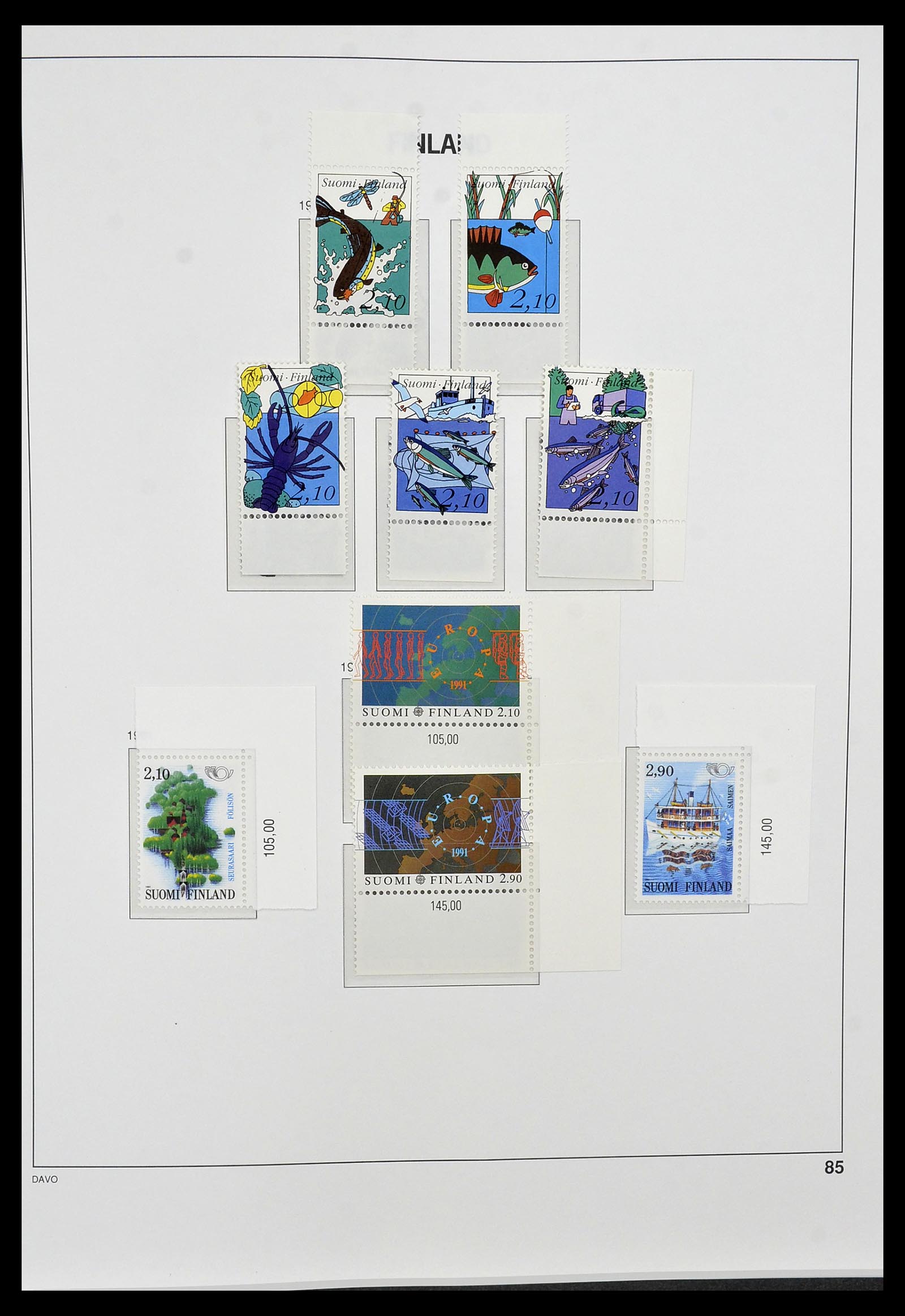 34476 085 - Postzegelverzameling 34476 Finland 1856-1999.