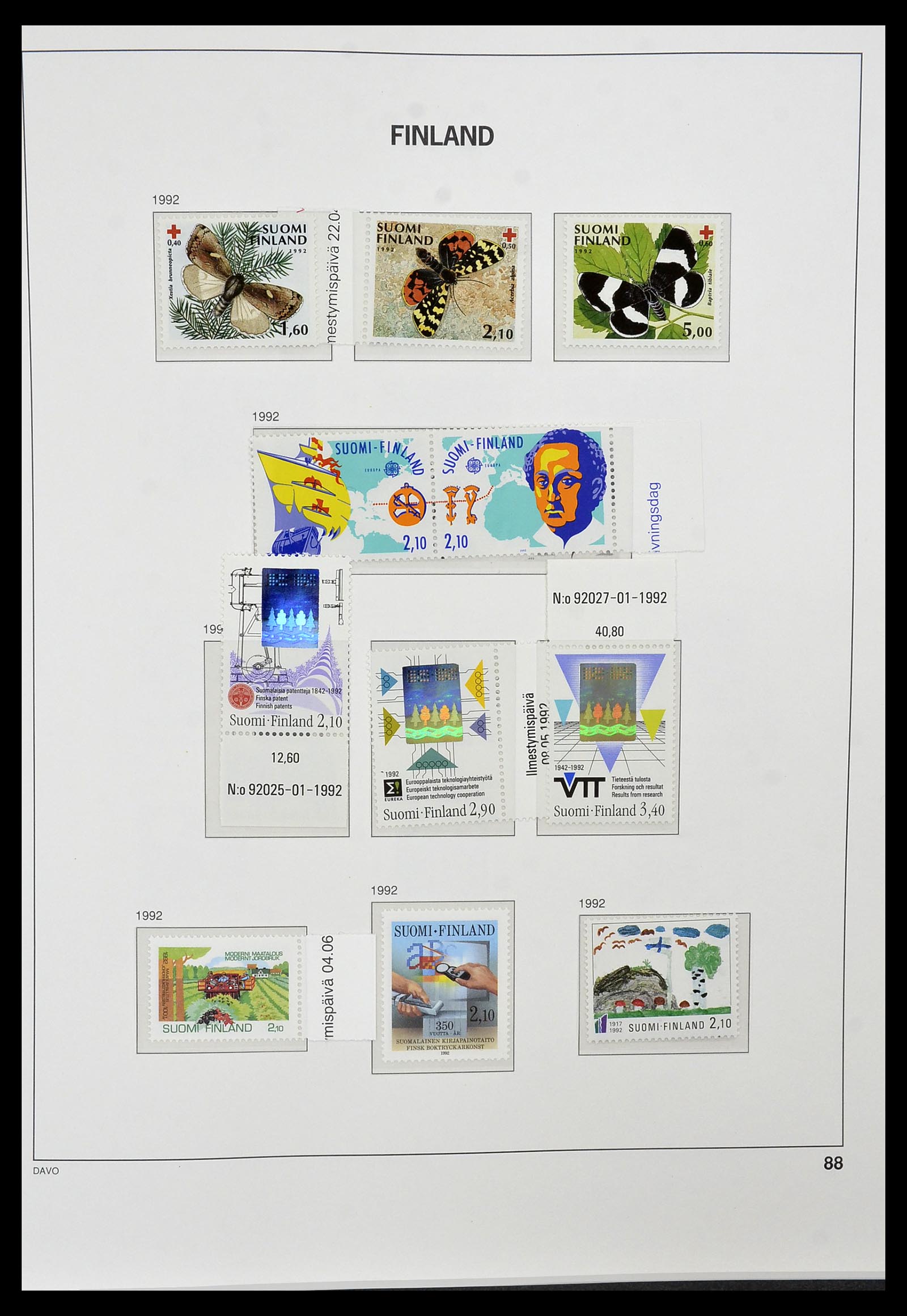 34476 088 - Postzegelverzameling 34476 Finland 1856-1999.