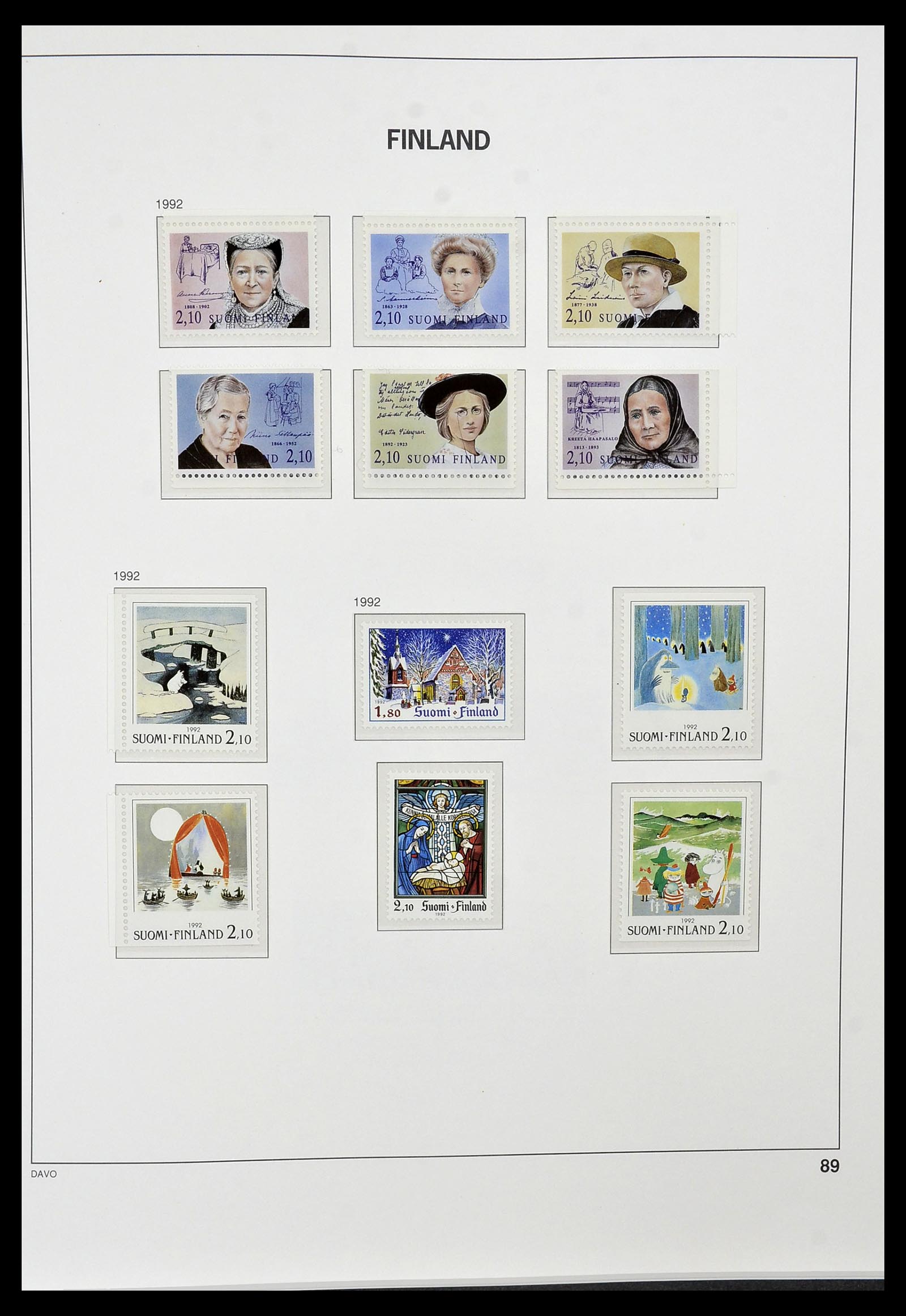 34476 089 - Postzegelverzameling 34476 Finland 1856-1999.