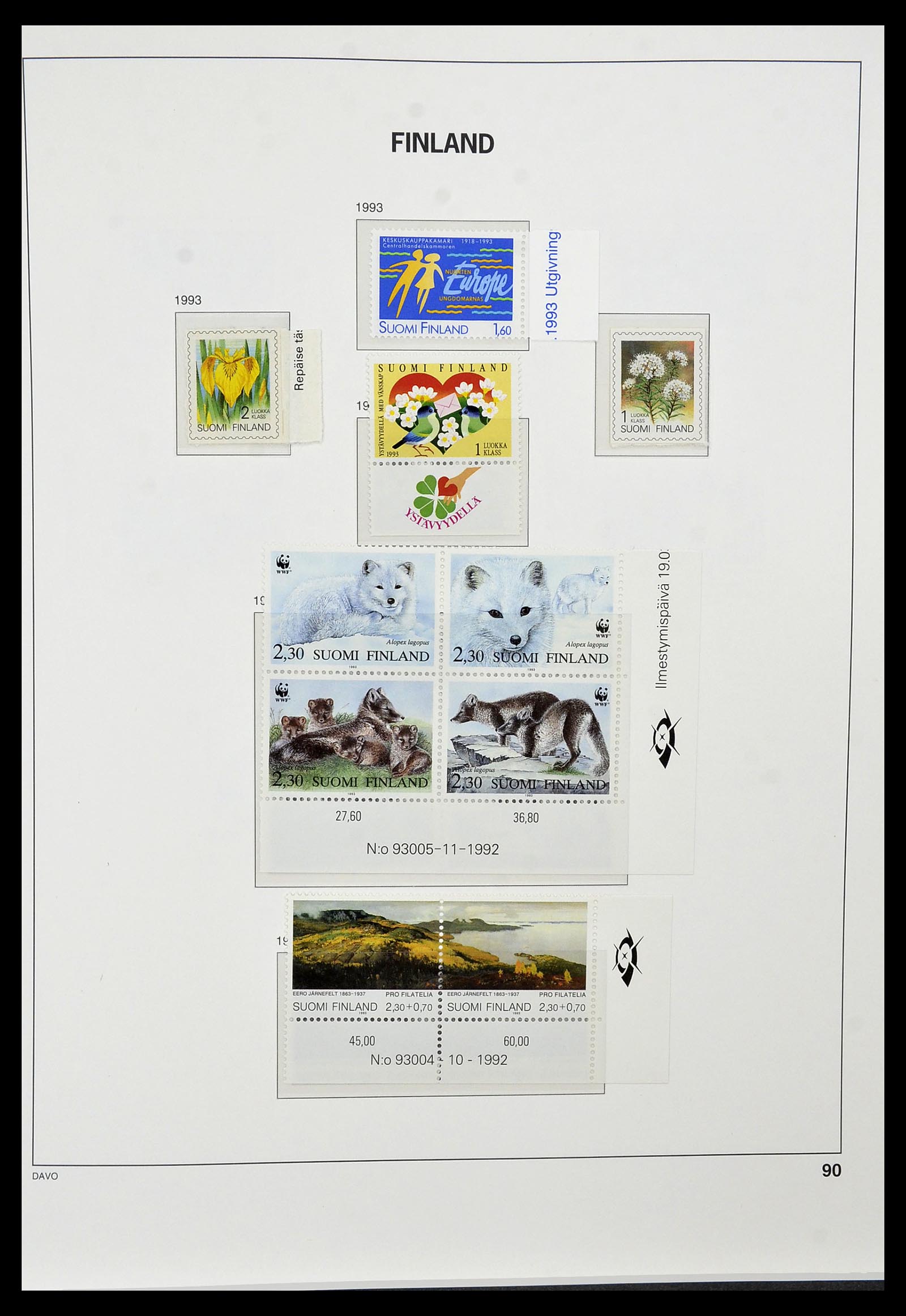 34476 090 - Postzegelverzameling 34476 Finland 1856-1999.