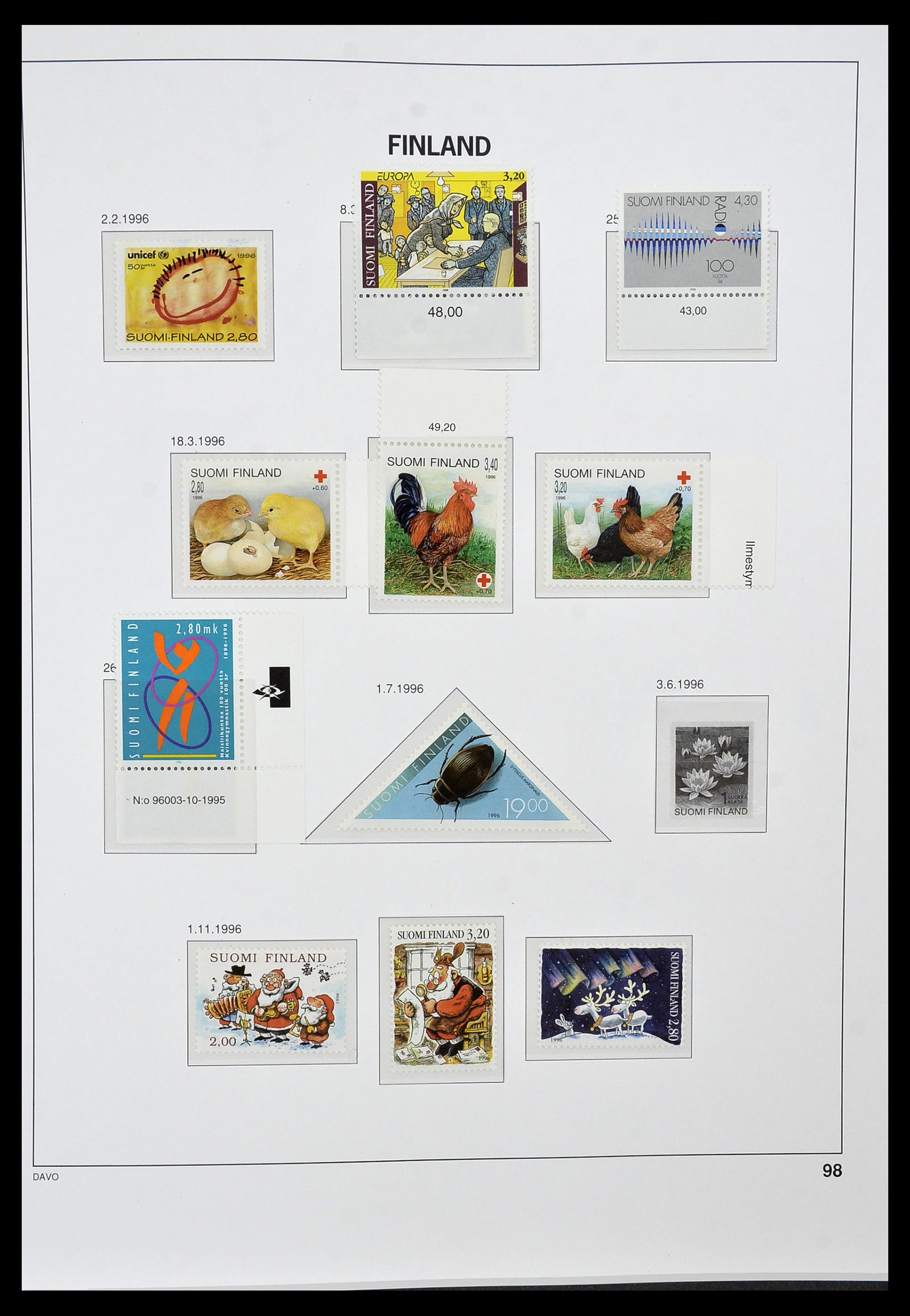 34476 098 - Postzegelverzameling 34476 Finland 1856-1999.