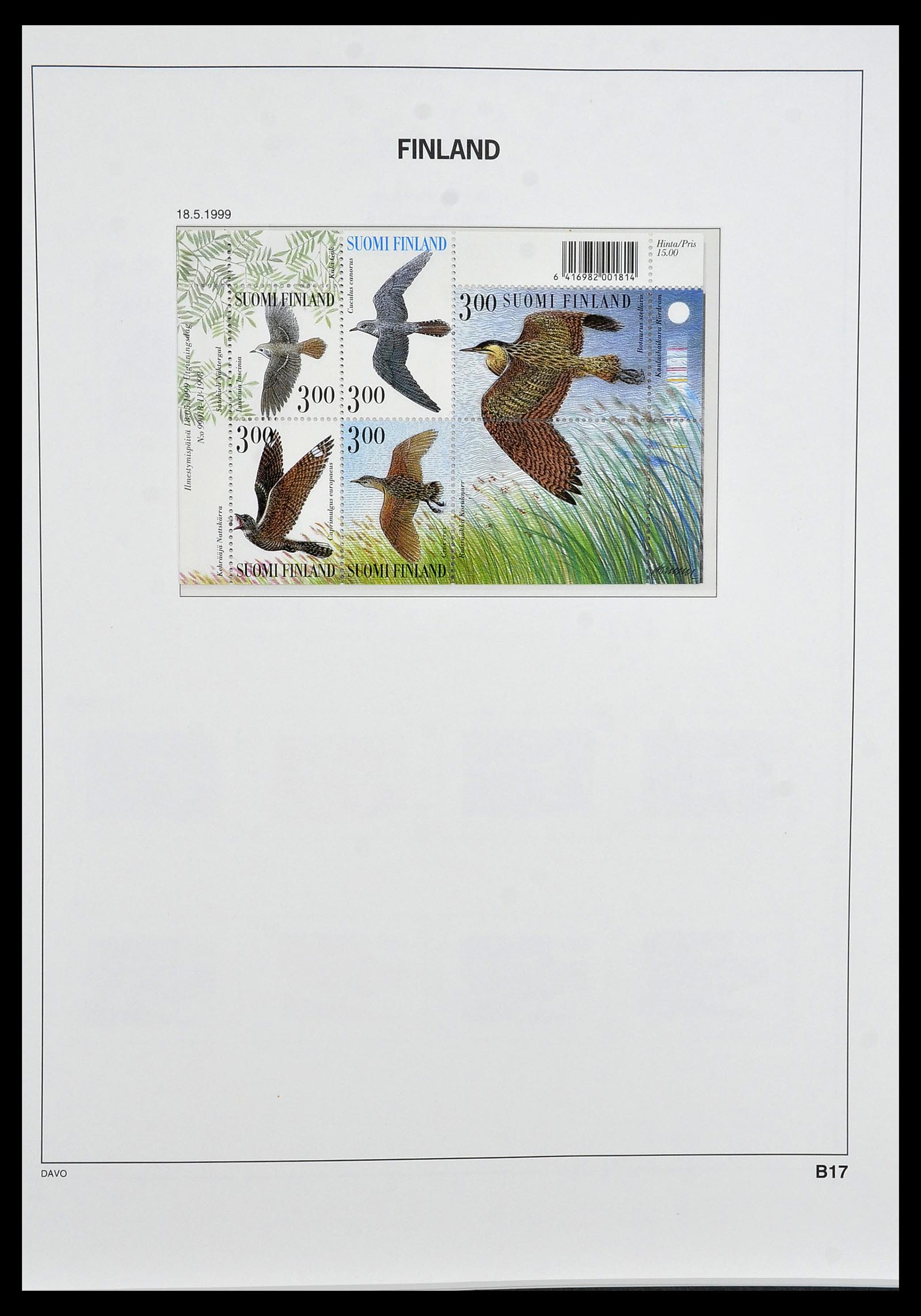 34476 121 - Postzegelverzameling 34476 Finland 1856-1999.