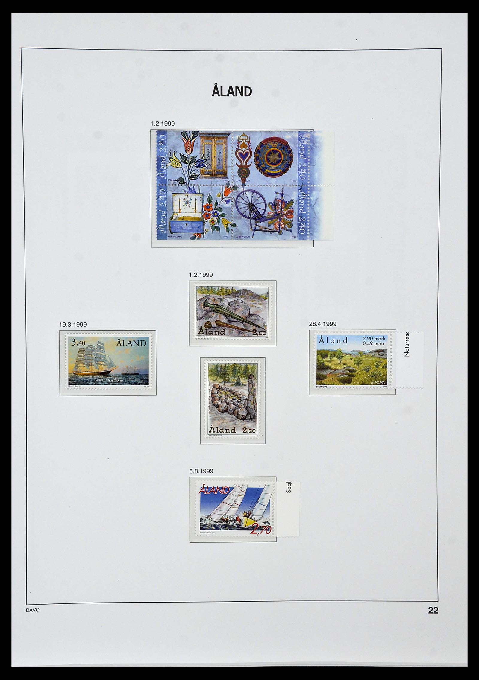 34476 156 - Postzegelverzameling 34476 Finland 1856-1999.