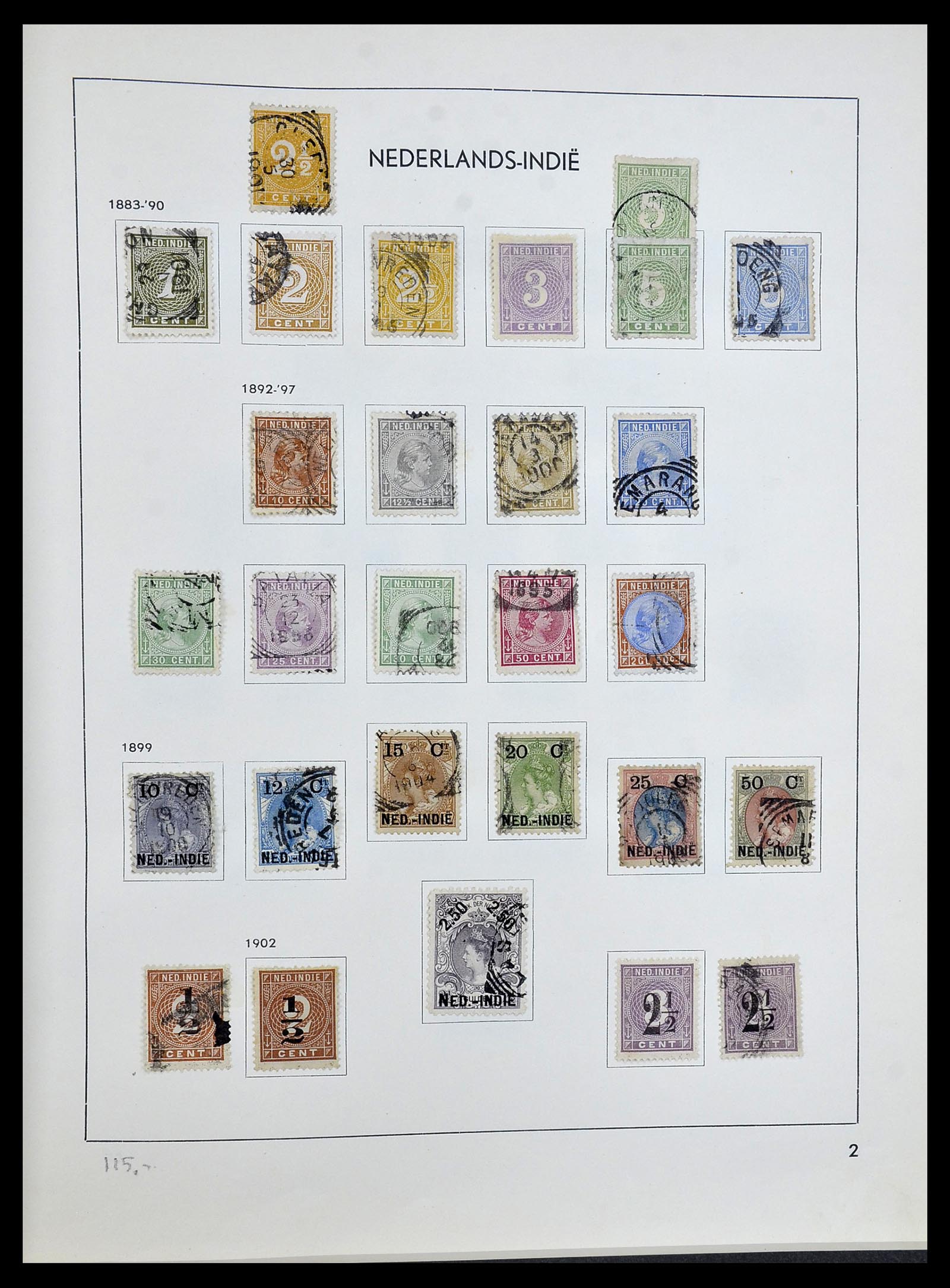 34477 002 - Postzegelverzameling 34477 Nederlands Indië 1864-1962.